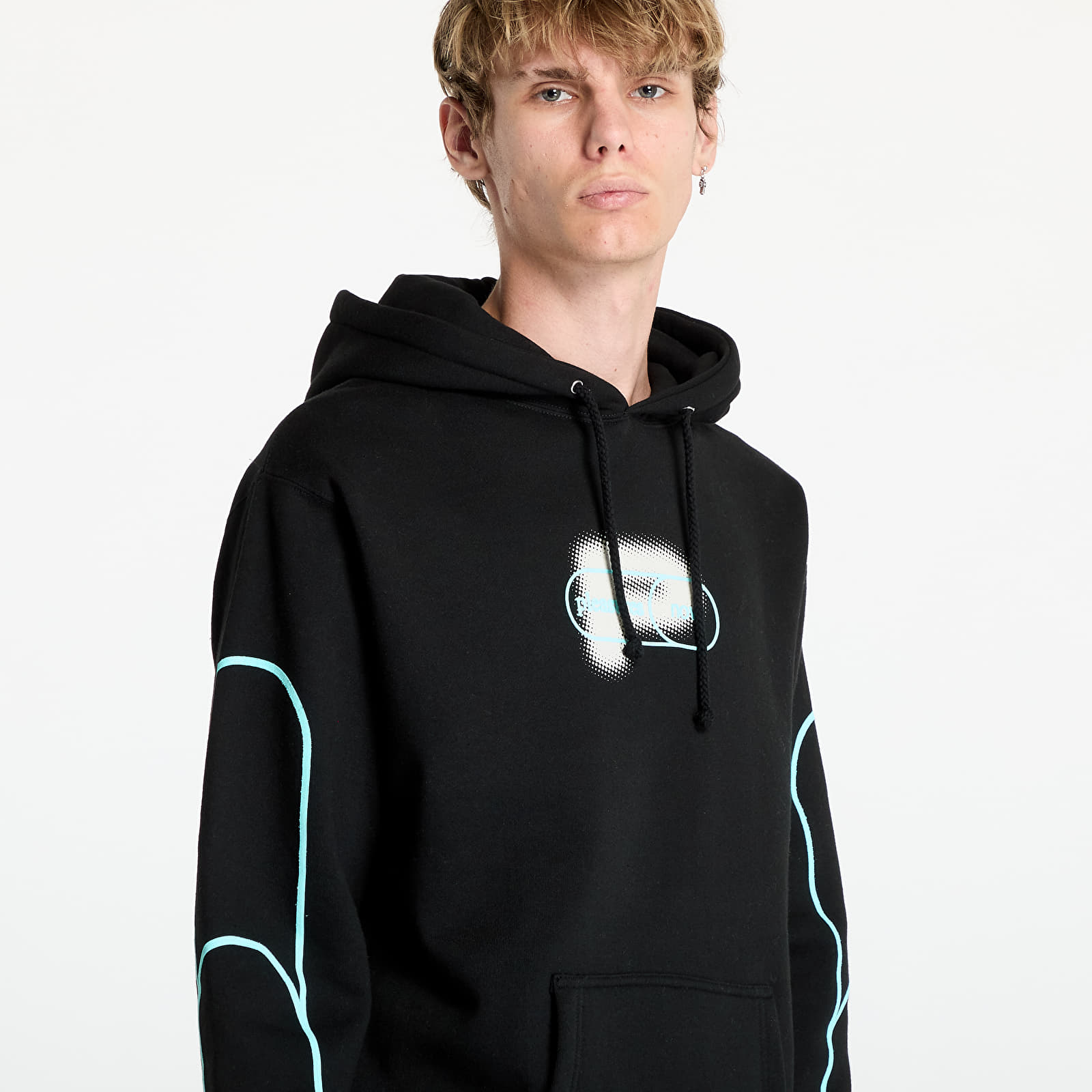Heren sweatshirts PLEASURES Pixel P Hoodie Black