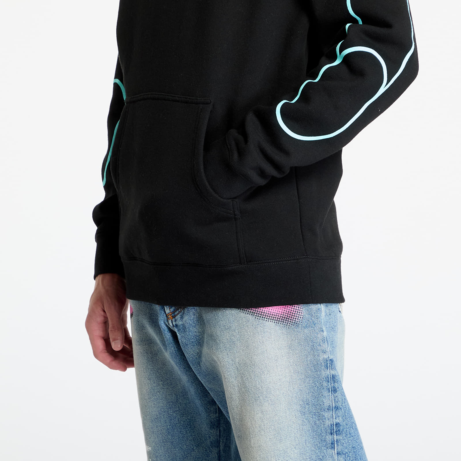Heren sweatshirts PLEASURES Pixel P Hoodie Black