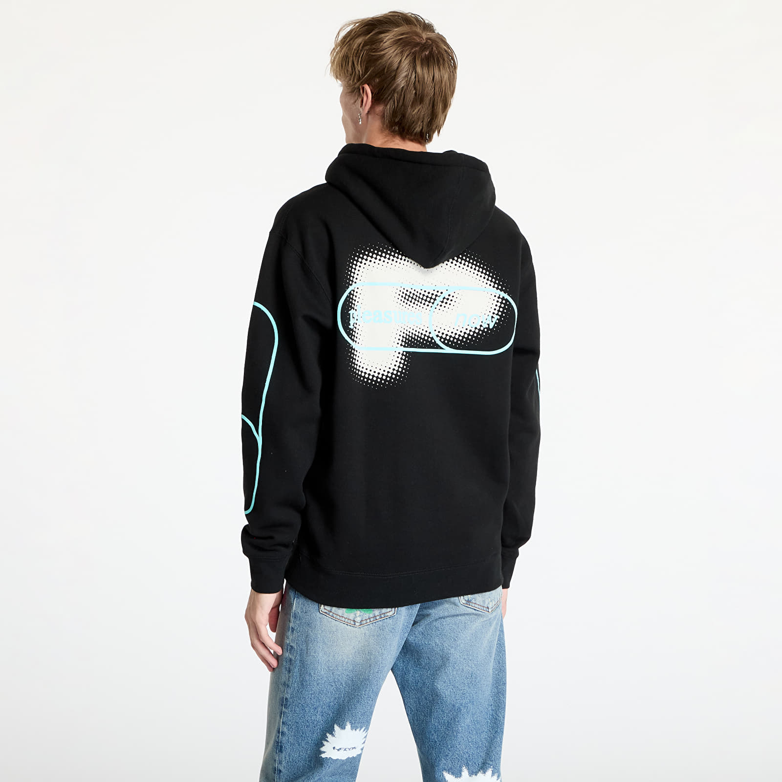 Heren sweatshirts PLEASURES Pixel P Hoodie Black