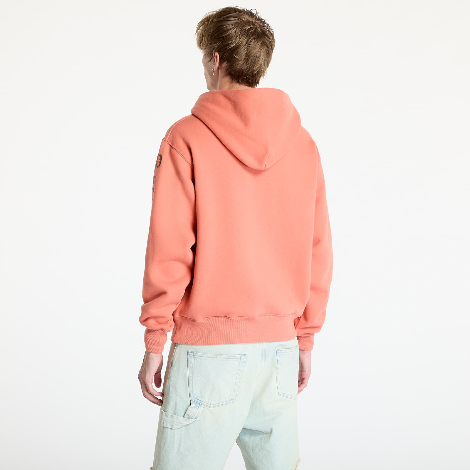 Sweatshirts pour hommes PLEASURES Oe Zip Up Hoodie Rust