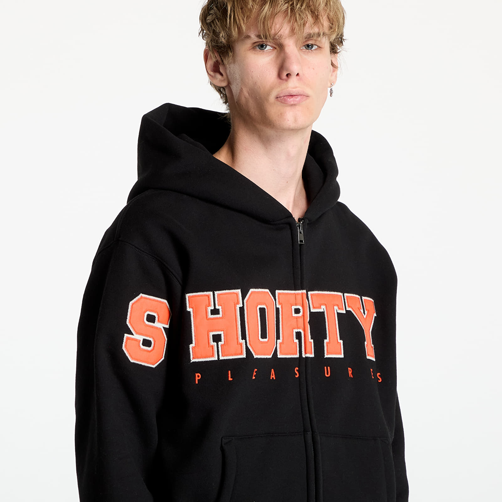 Men's sweatshirts PLEASURES Wave Zip Hoodie Black