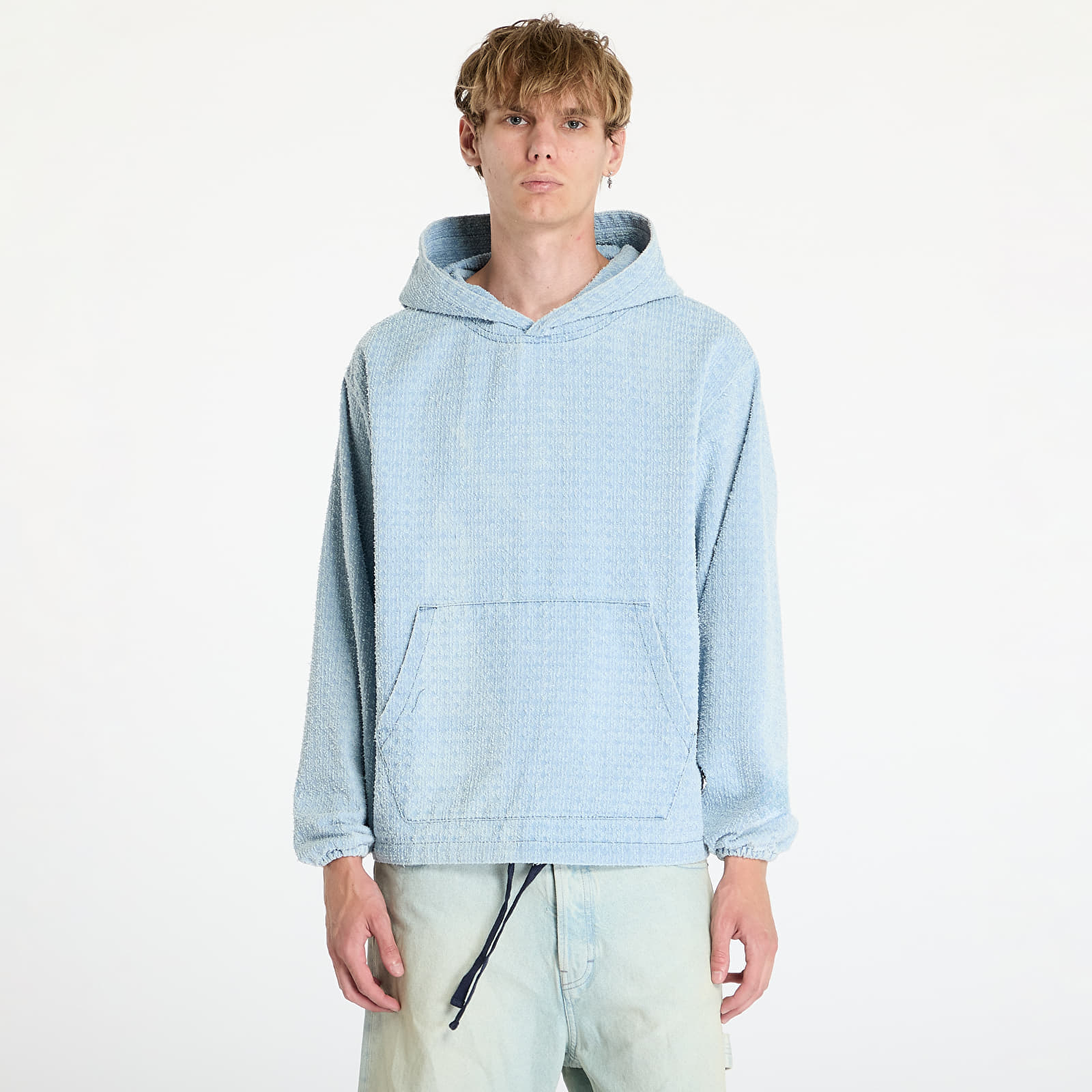 Felpa PLEASURES Expand Poncho Hoodie Blue L