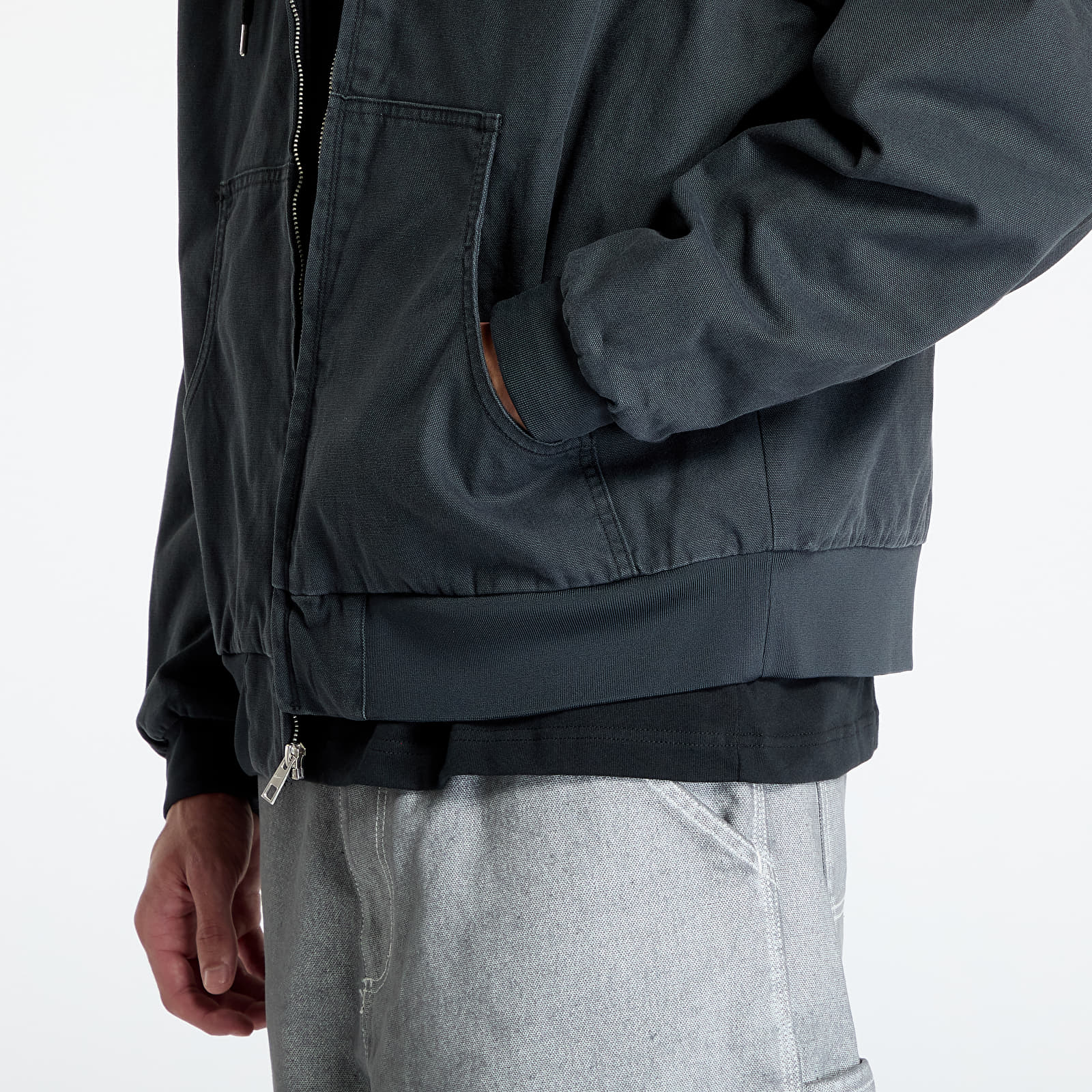 Men's jackets Nike Life Men's Padded Hooded Jacket Off Noir/ White