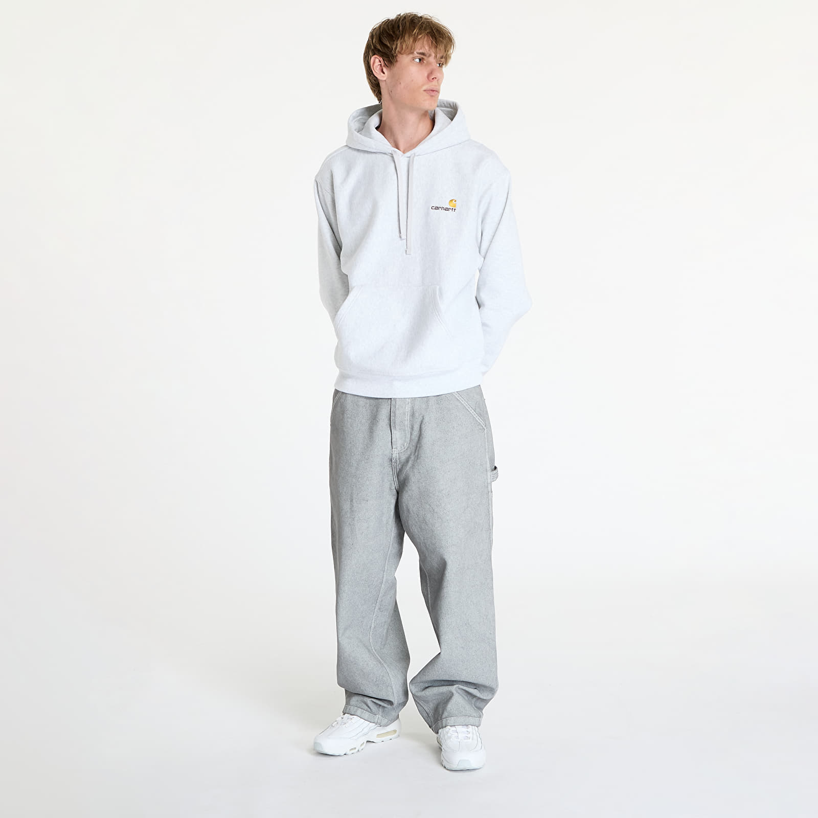 Sudaderas y Jerseys Carhartt WIP Hooded American Script Sweat Ash Heather