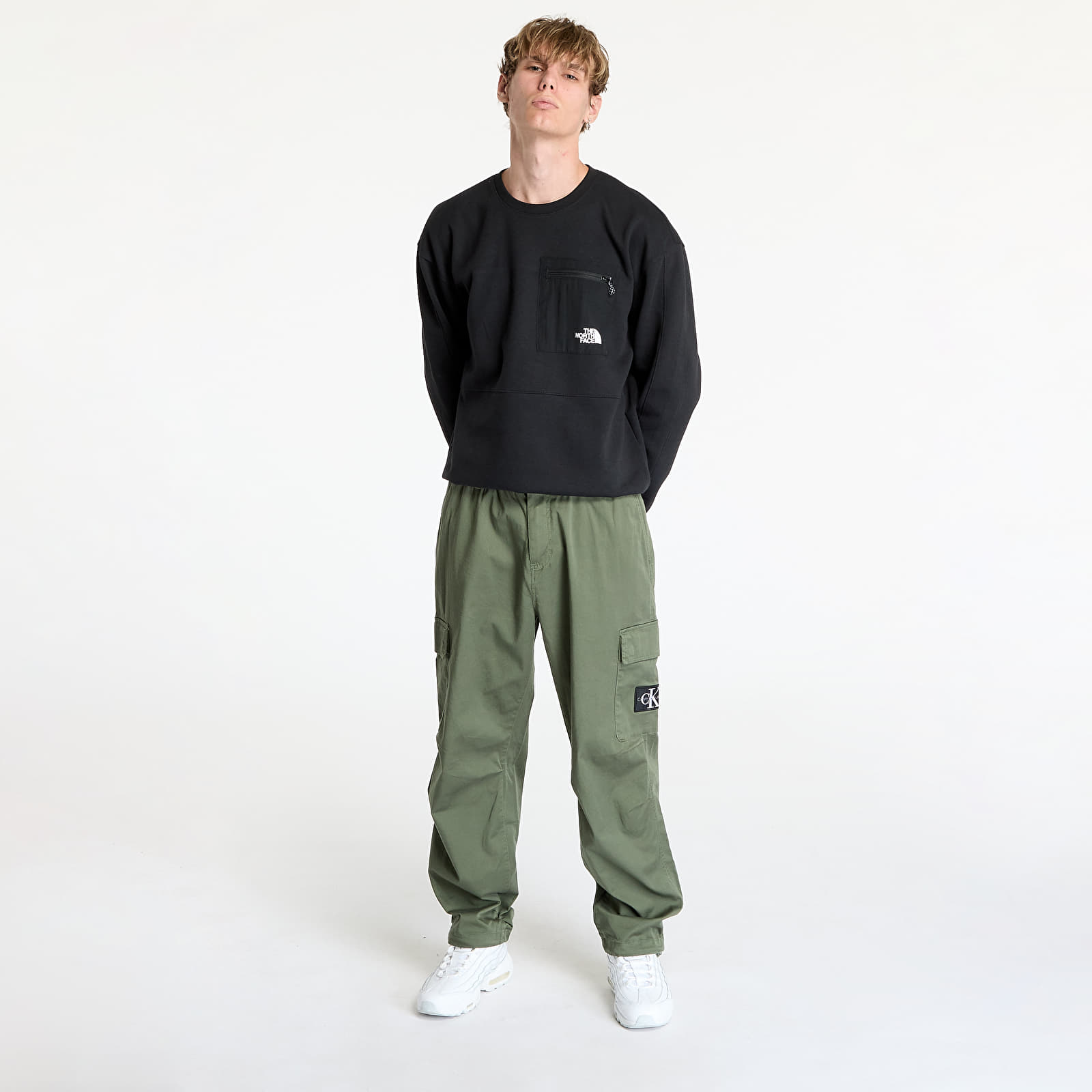 Vīriešu bikses Calvin Klein Jeans Essential Regular Ca Green