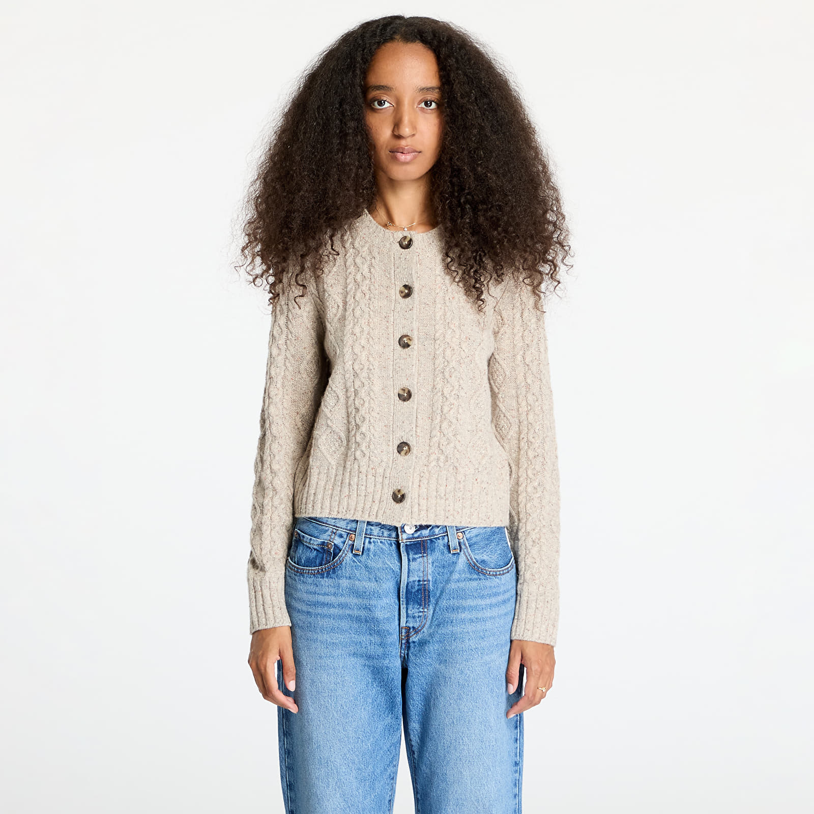 Swetry Levi's® Primrose Cable Cardigan Beige