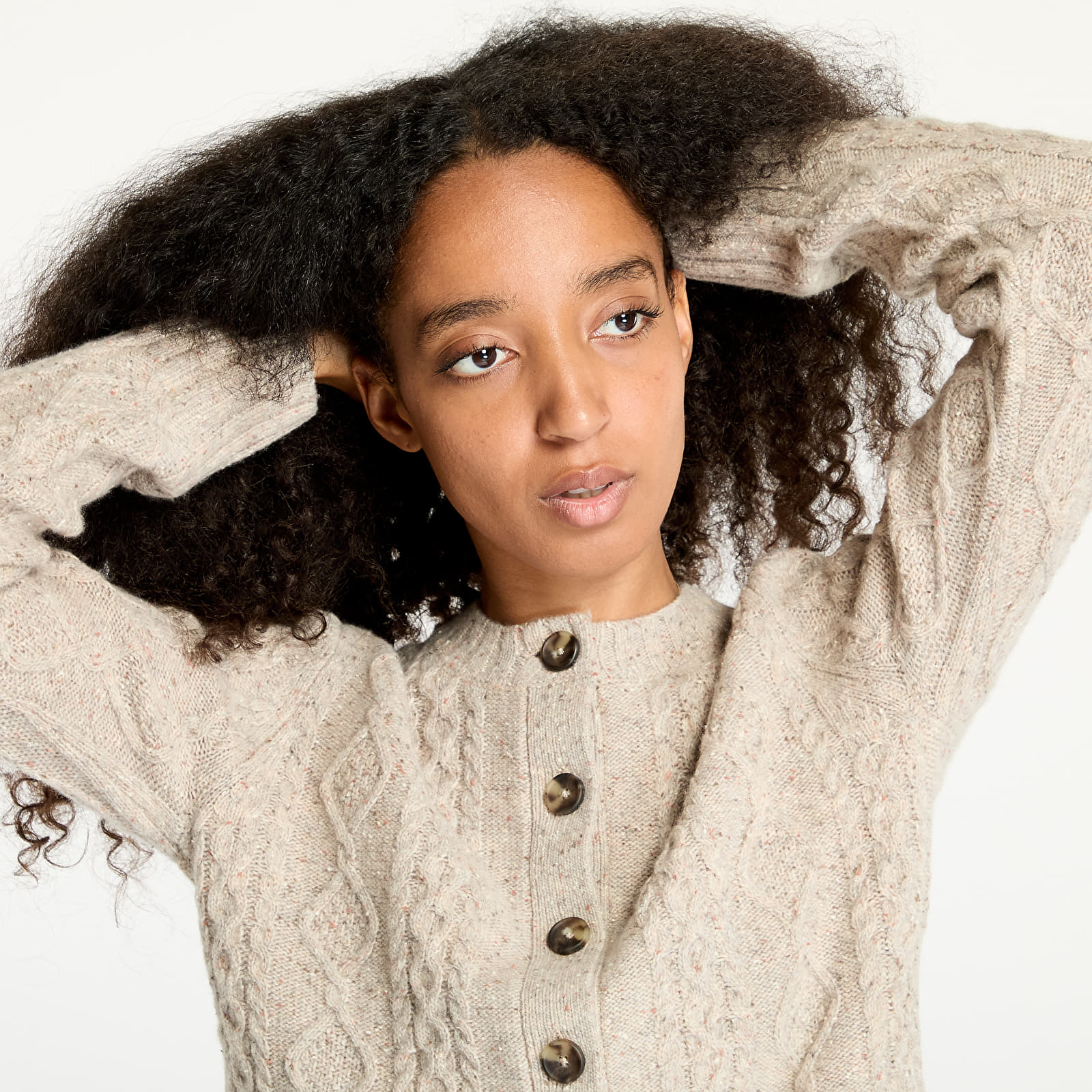Swetry Levi's® Primrose Cable Cardigan Beige
