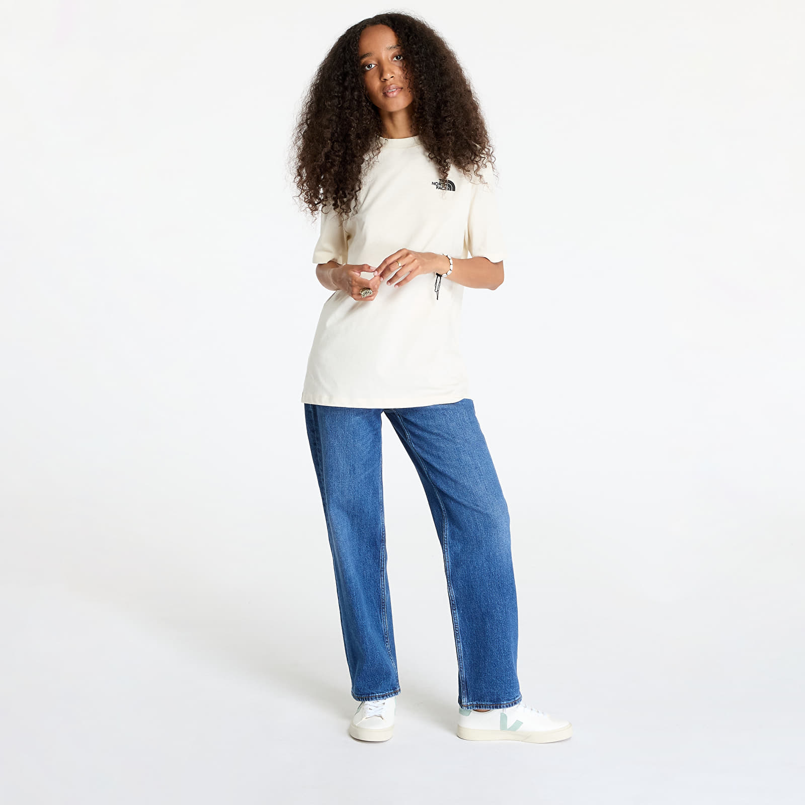 Naiste T-särgid The North Face W Essential Oversized Short Sleeve Tee White Dune
