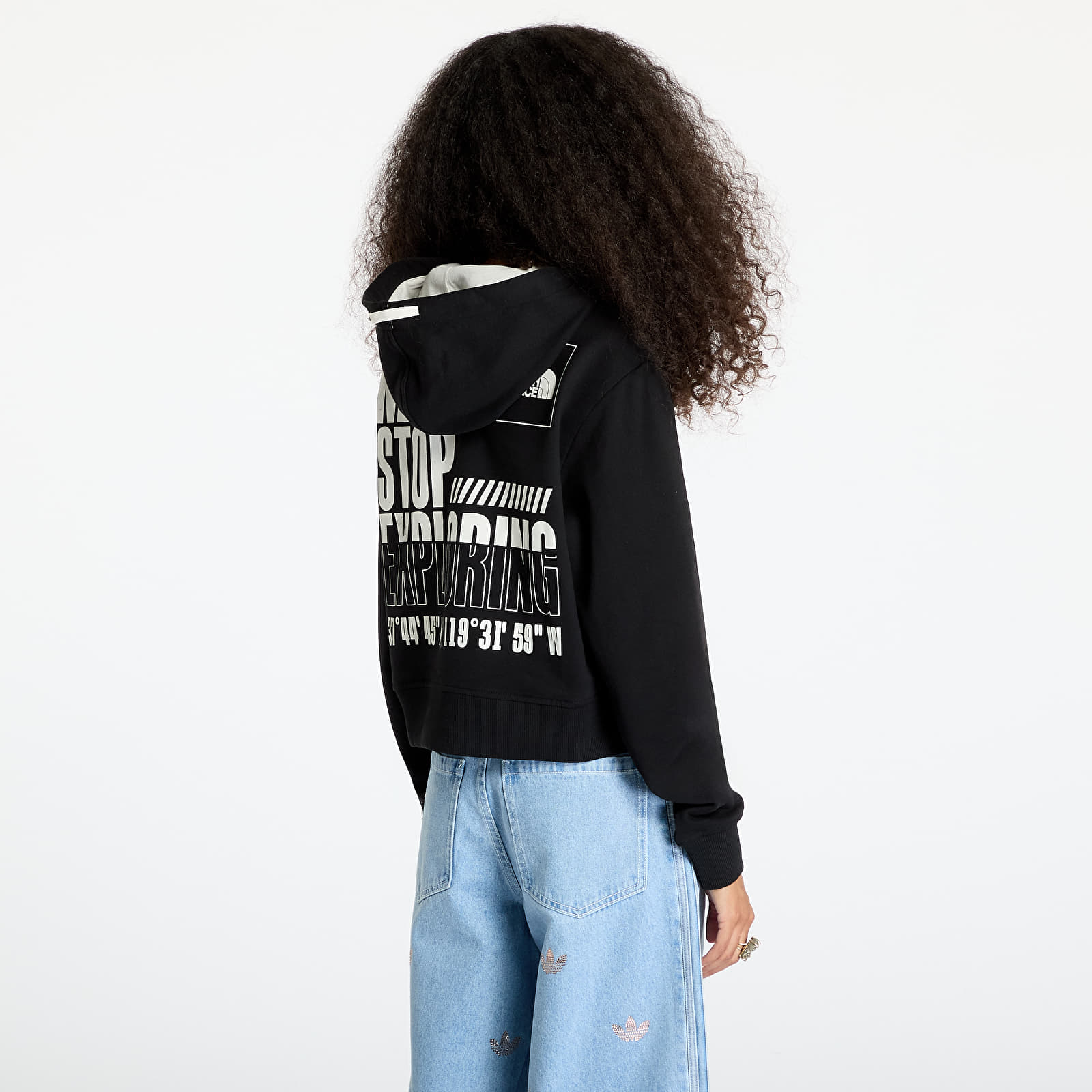 Dámské mikiny The North Face W Coordinates Crop Hoodie Tnf Black
