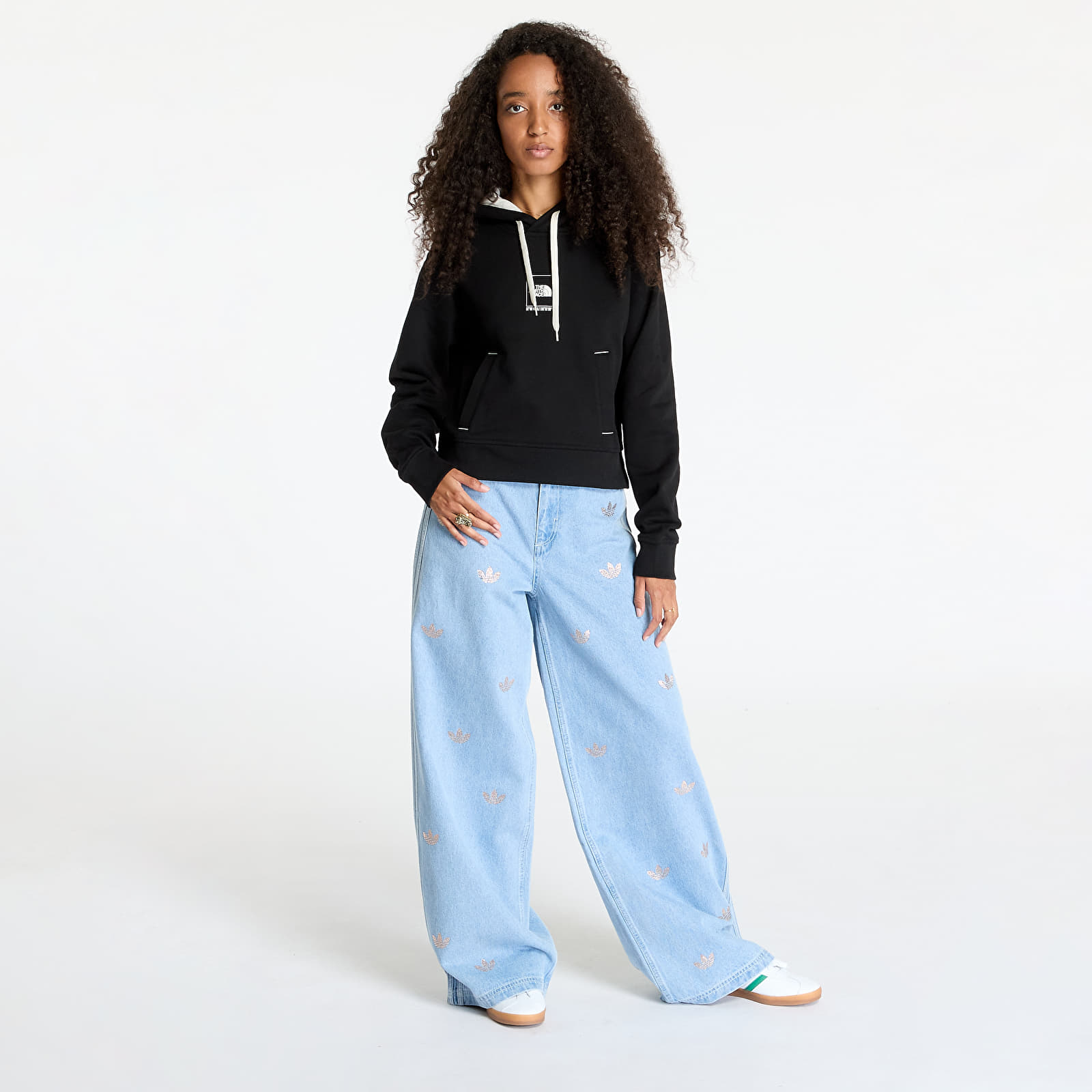 Dámské mikiny The North Face W Coordinates Crop Hoodie Tnf Black