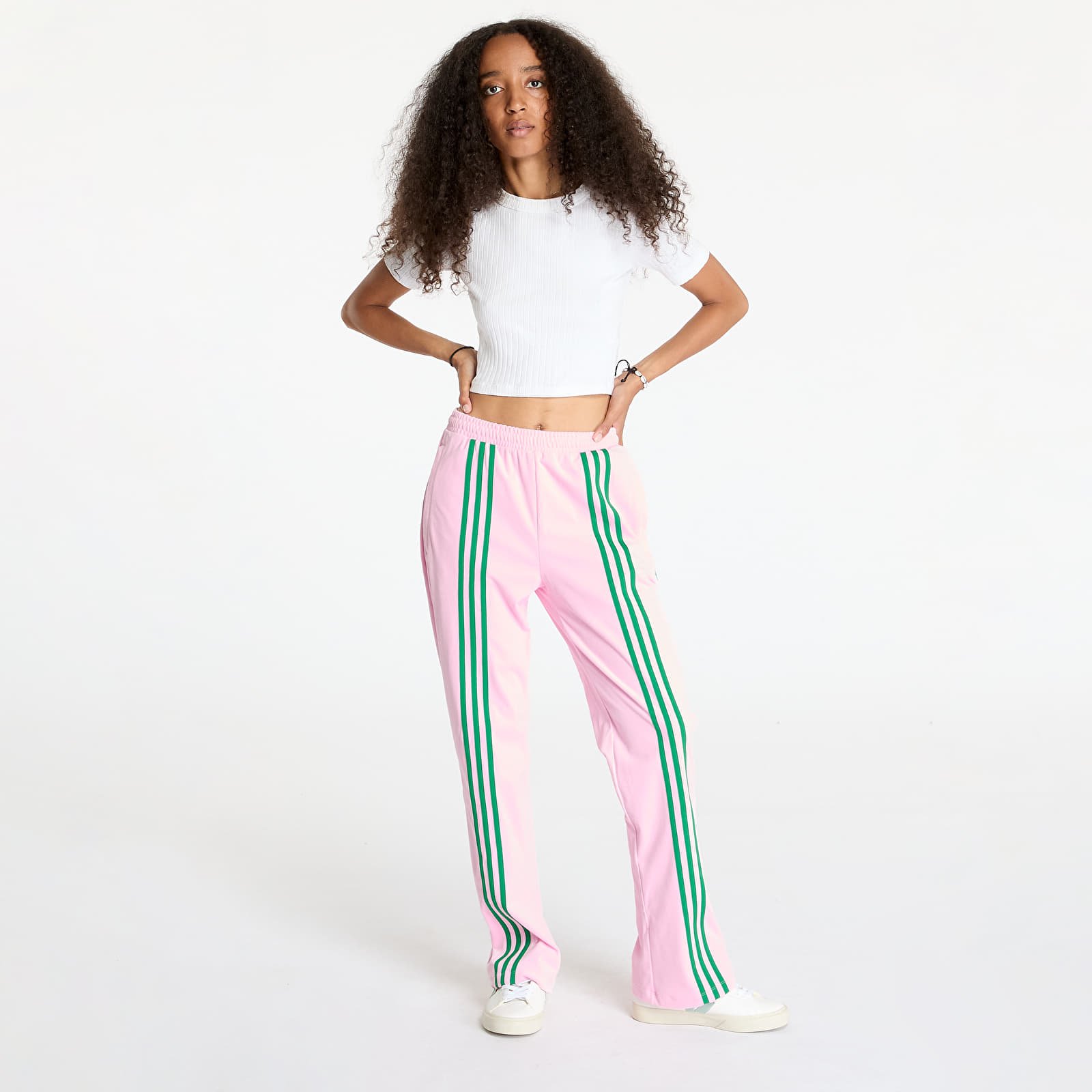 Dámské kalhoty adidas Velour Track Pants True Pink