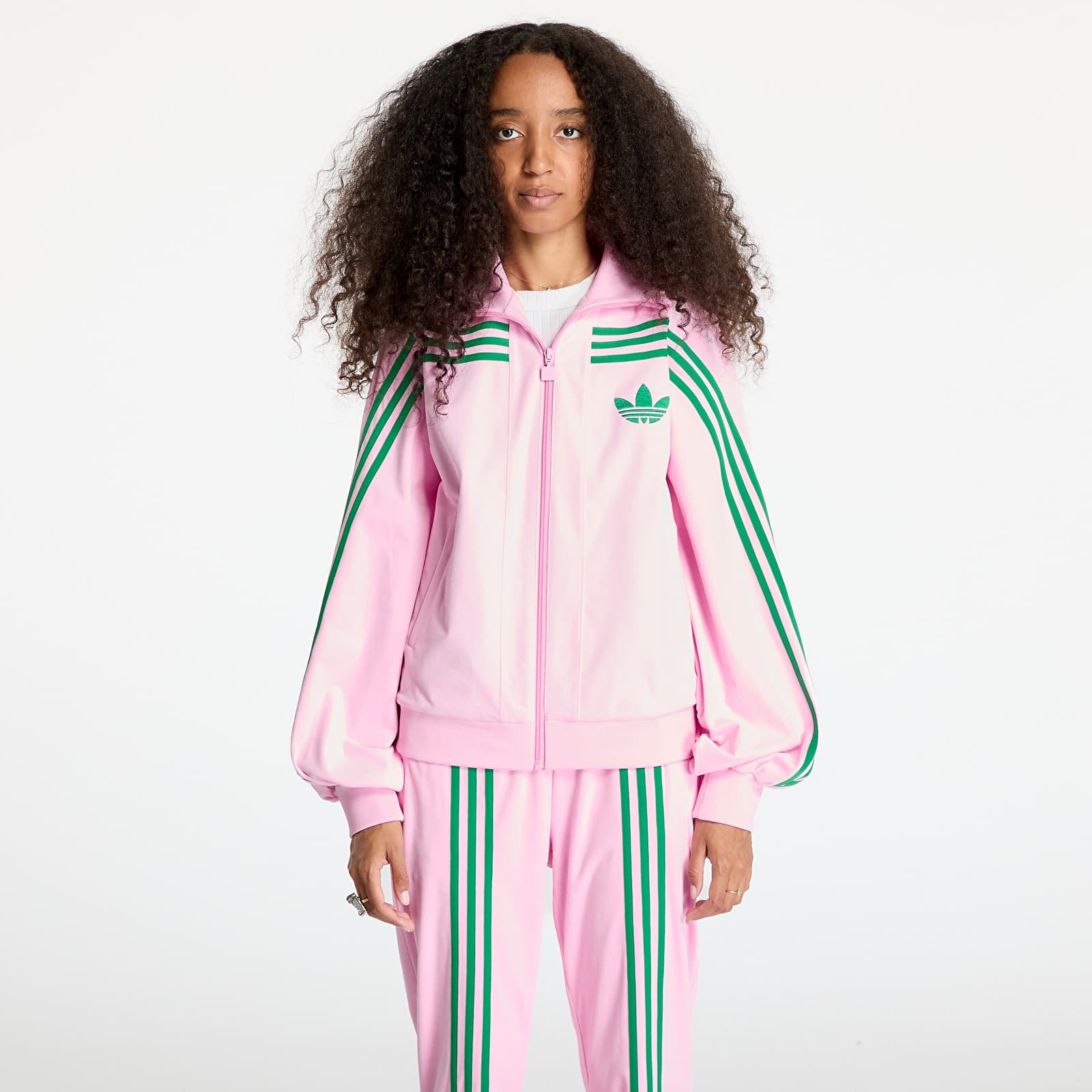Bluzy damskie adidas Velour Track Top True Pink