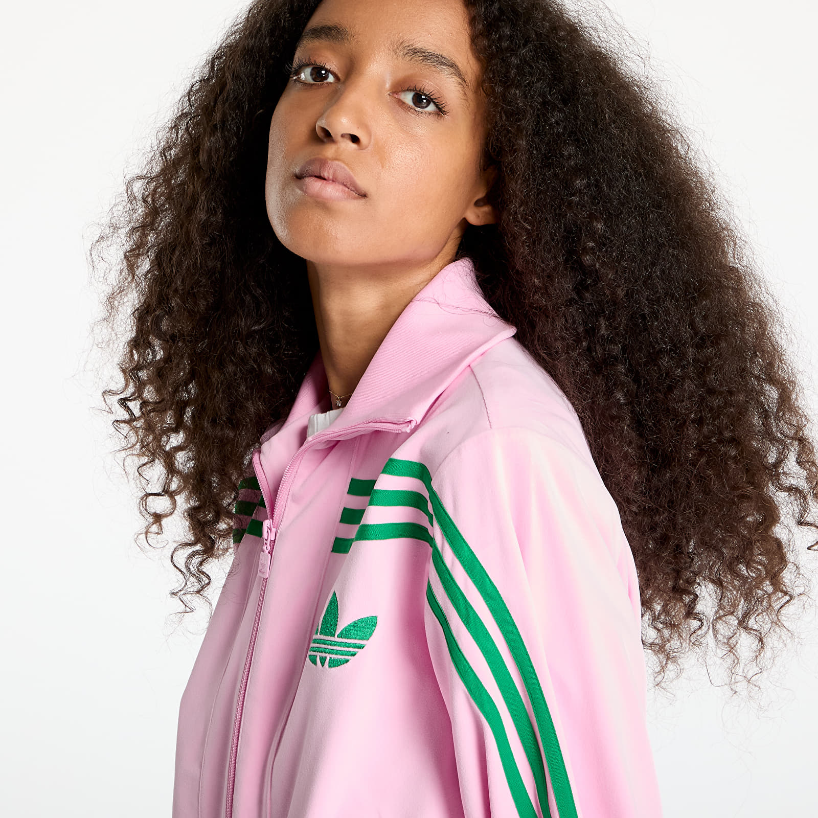 Bluzy damskie adidas Velour Track Top True Pink