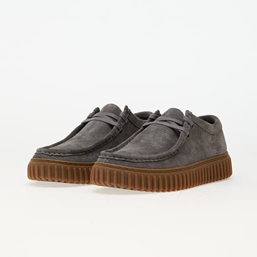 Clarks grey suede shoes top