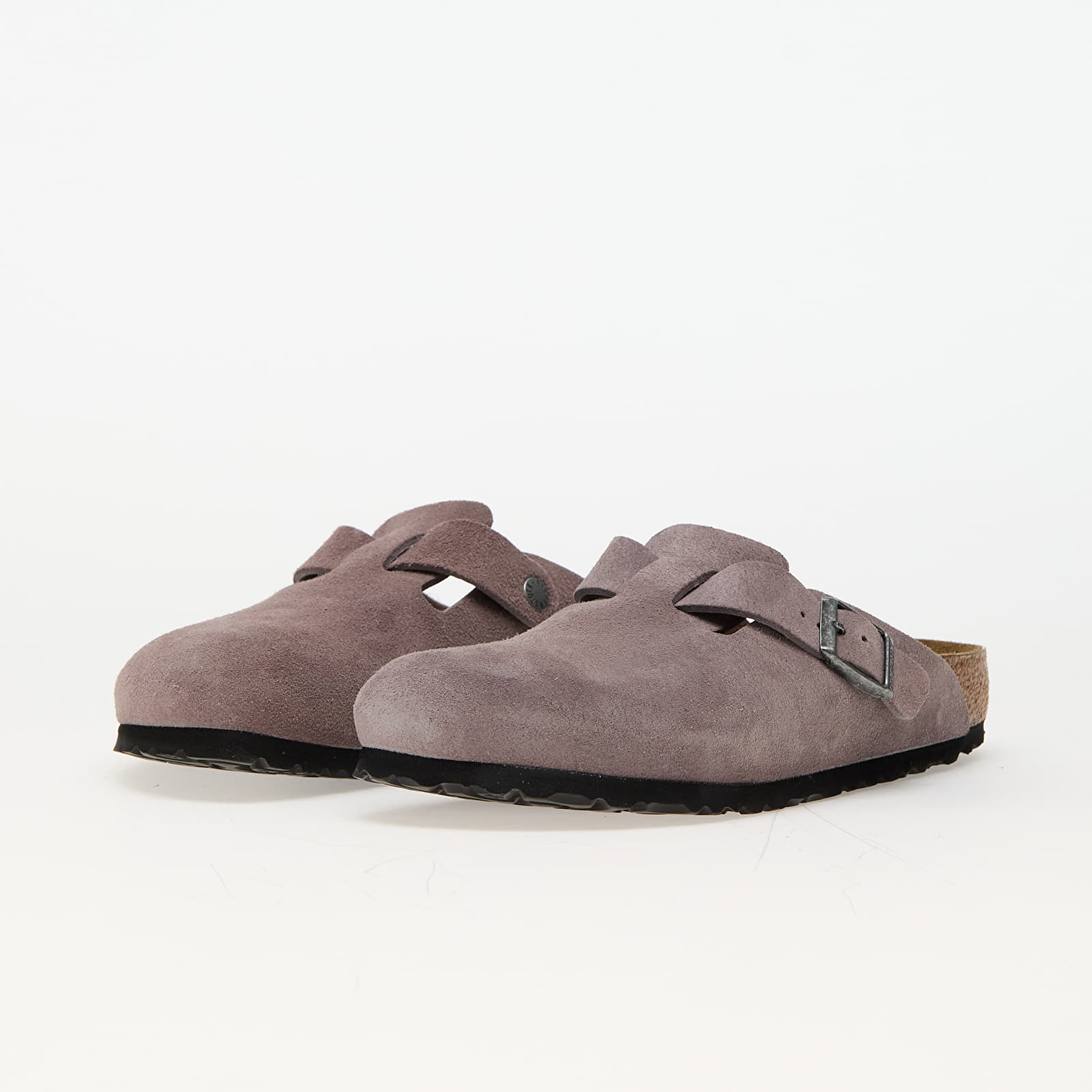Shoes Birkenstock Boston Leather Velvet Faded Purple