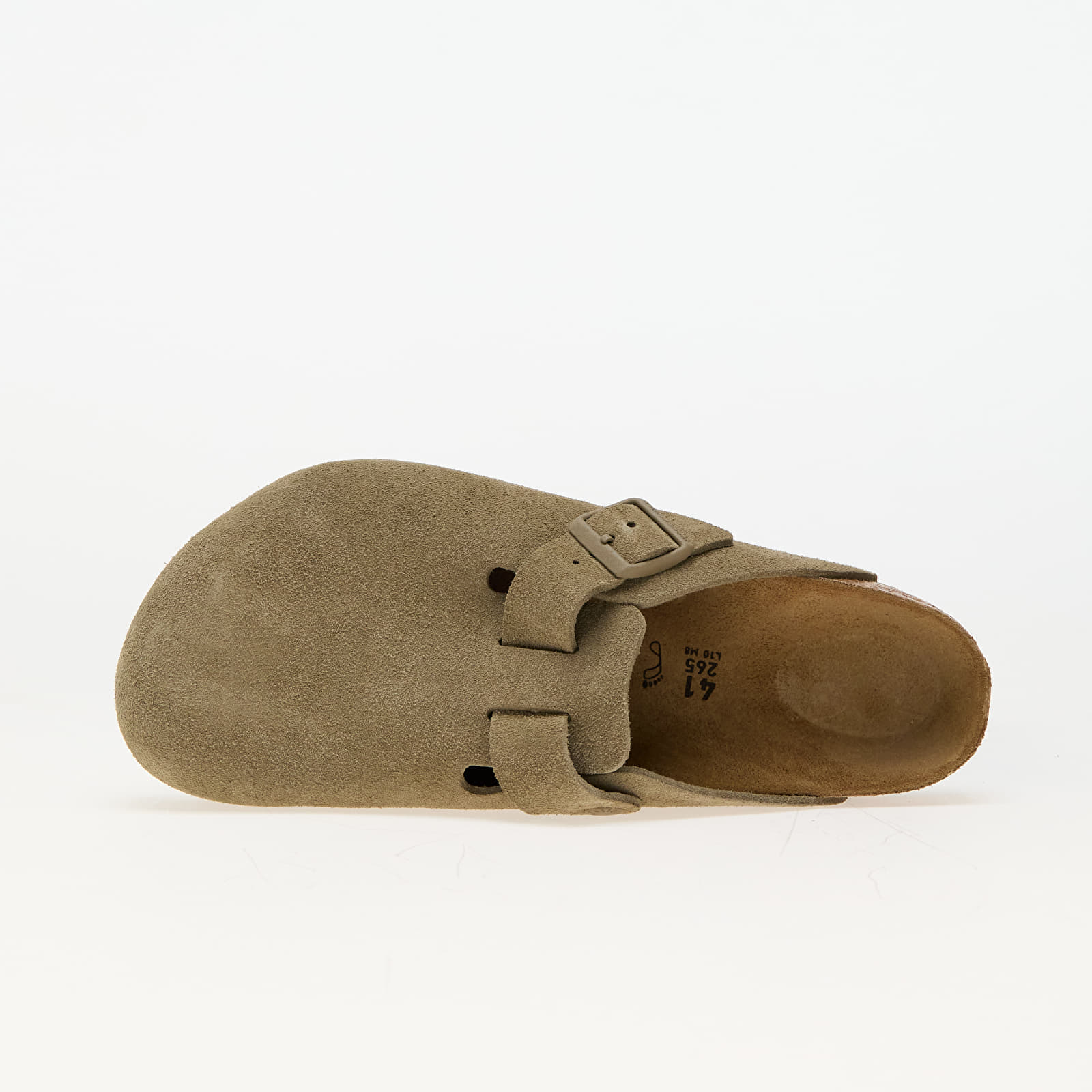 Cipele Birkenstock Boston Leather Velvet Faded Khaki