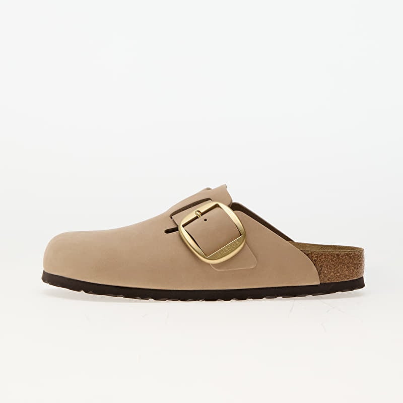 Birkenstock Boston Big Buckle Leather Nubuck Sandcastle