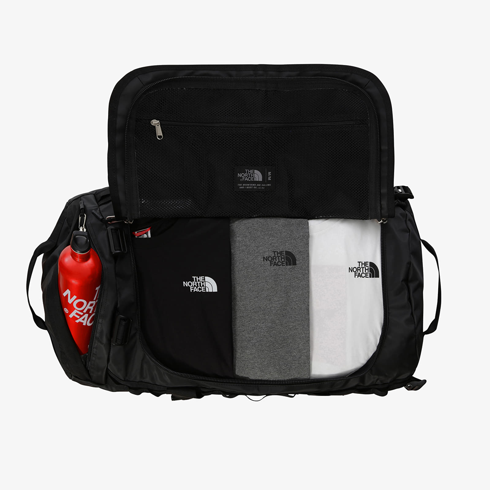 Torba na ramię The North Face Base Camp Duffel - M Tnf Black/ Tnf White/ Npf