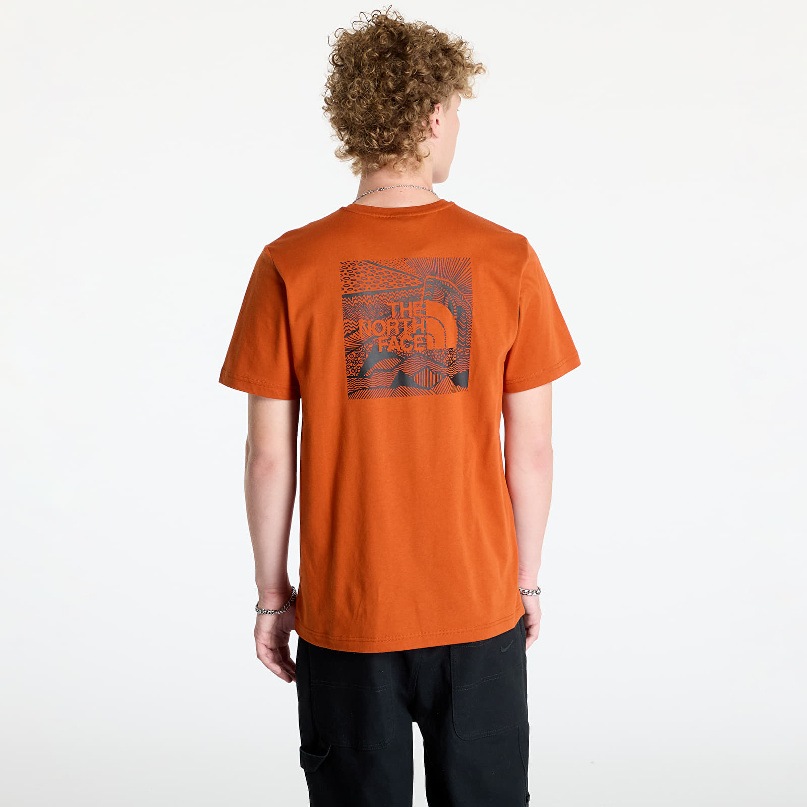 Men's T-shirts The North Face M S/S Box Nse Celebration Tee Earthen Copper