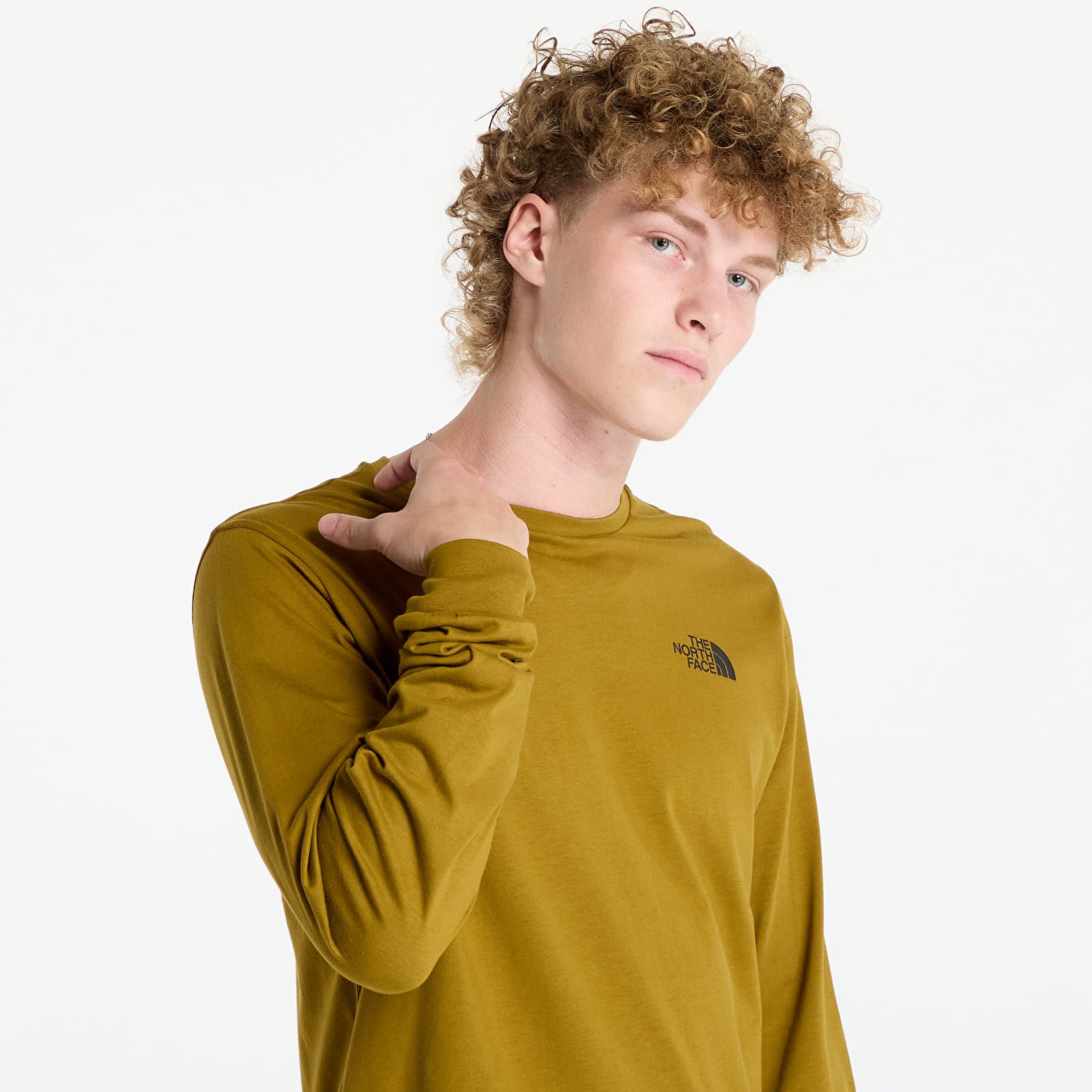 Meeste T-särgid The North Face M L/S Box Nse Tee Moss Green