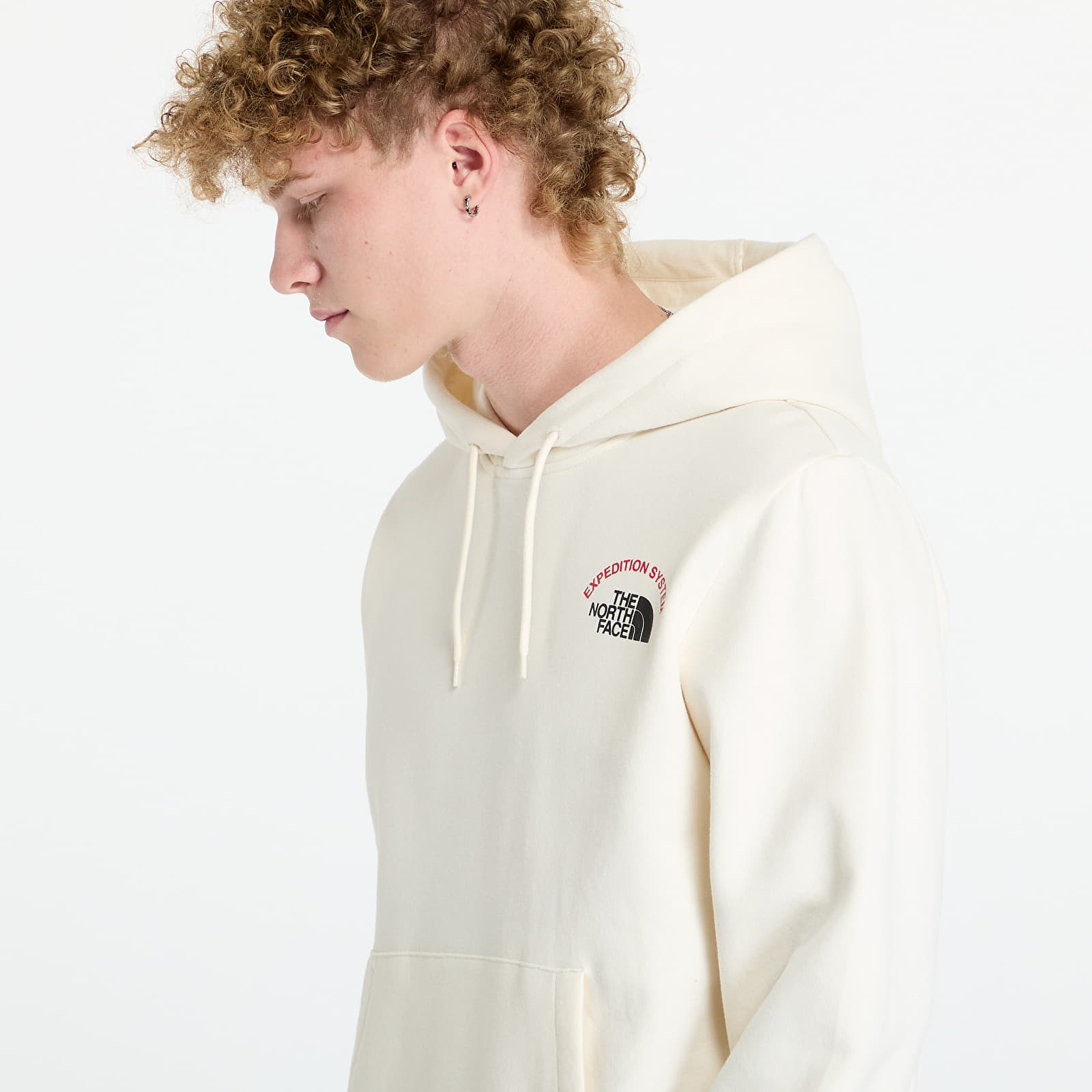 Men s sweatshirts The North Face Expedition System Graphic Hoodie White Dune Queens
