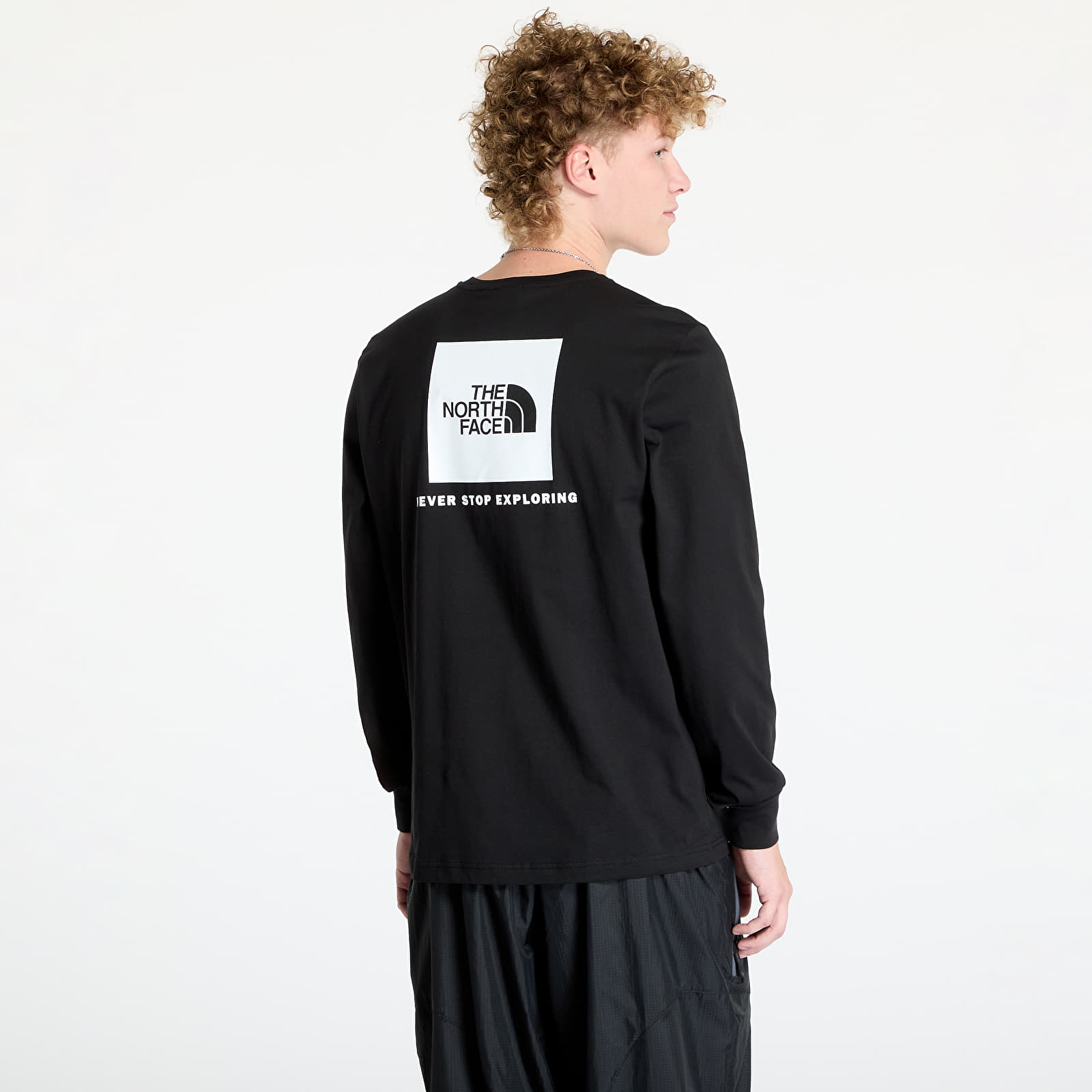 T Shirts Manner The North Face Long Sleeve Box Tee Tnf Black Queens