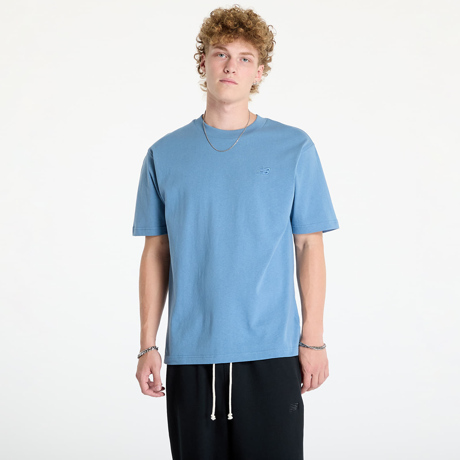 Tričko New Balance Athletics Cotton T-Shirt Heron Blue S