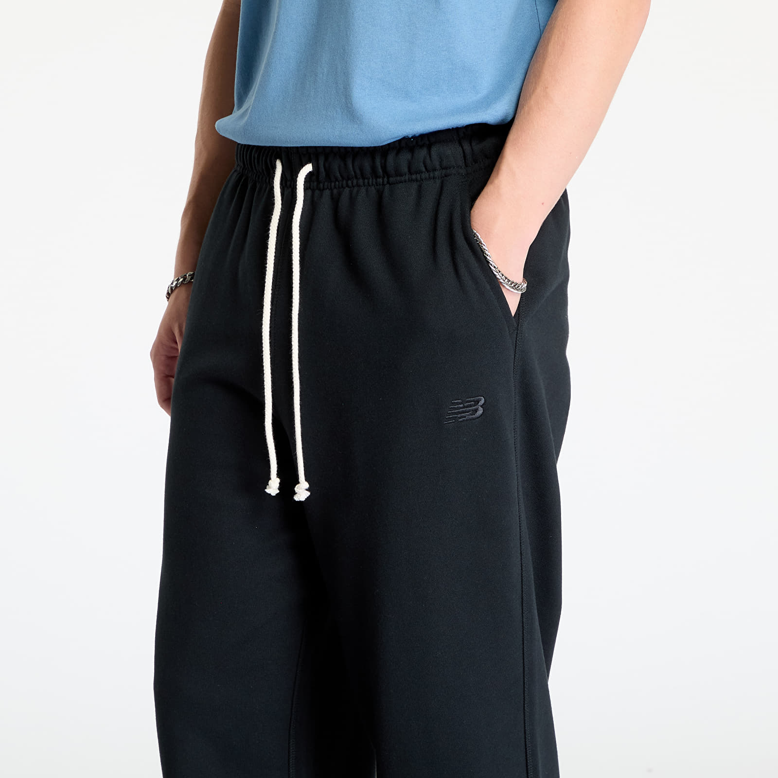 Ženske trenerke New Balance Athletics French Terry Jogger Black