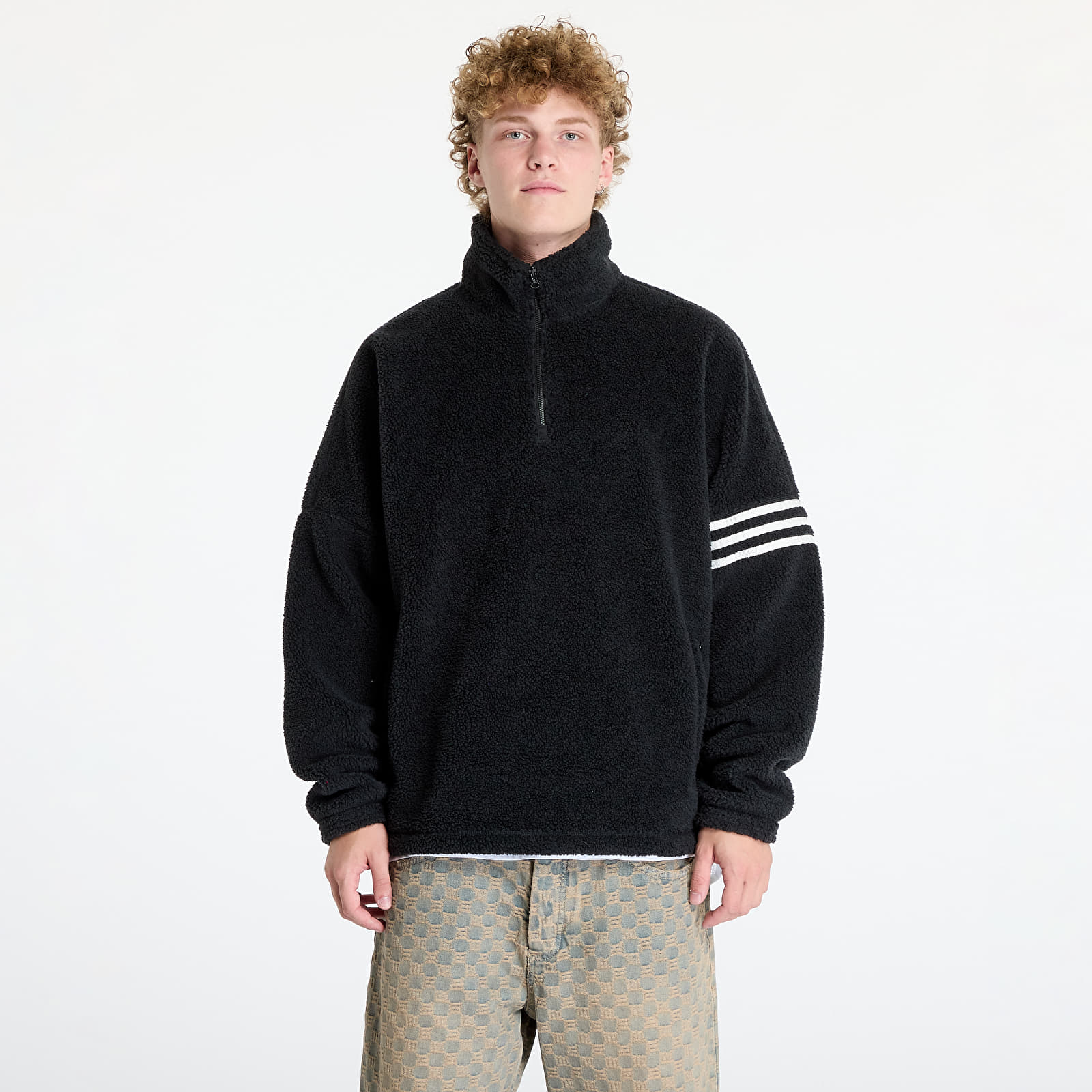 Bluzy męskie adidas Neuclassic Polarfleece 1/2 Zip Sweatshirt Black