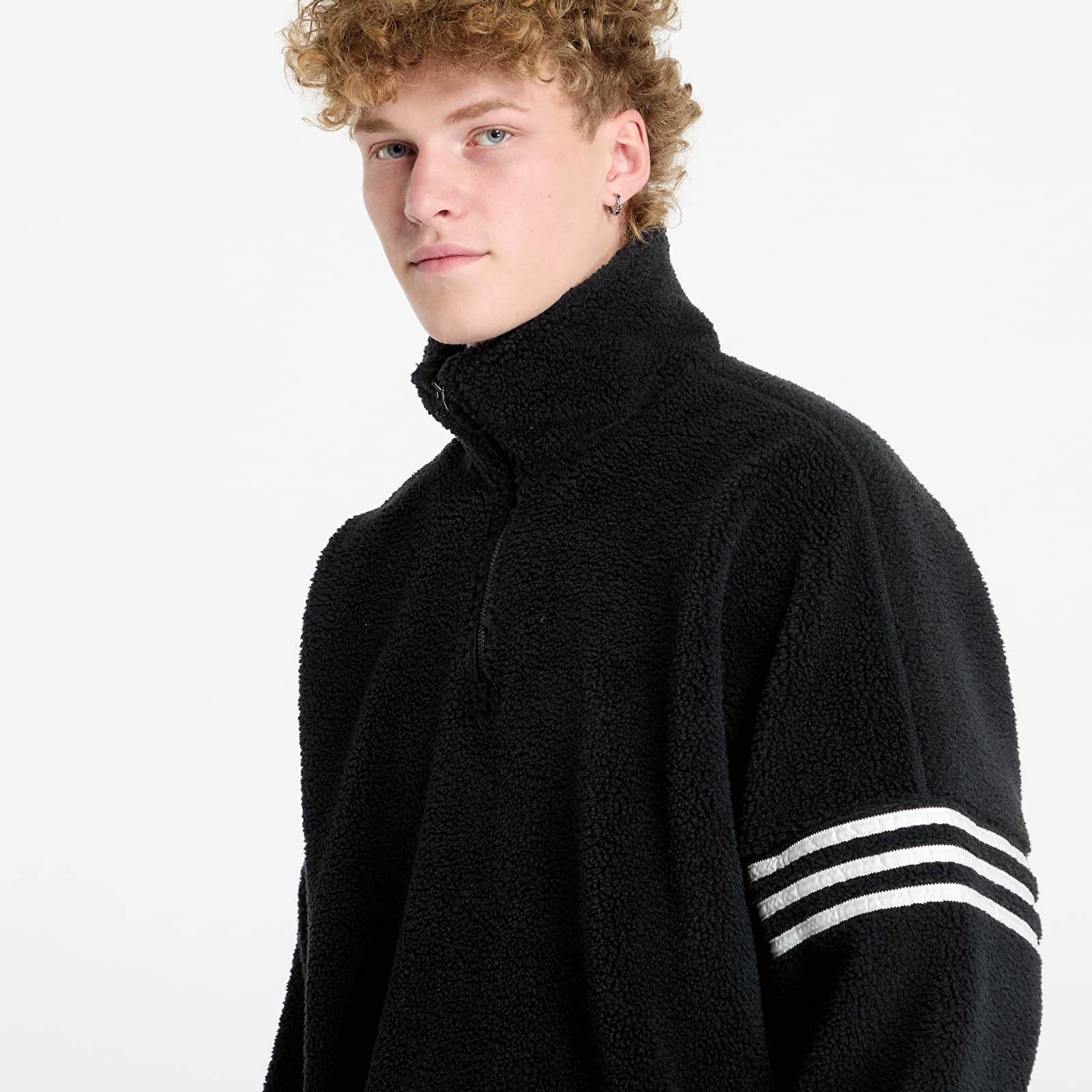 Bluzy męskie adidas Neuclassic Polarfleece 1/2 Zip Sweatshirt Black