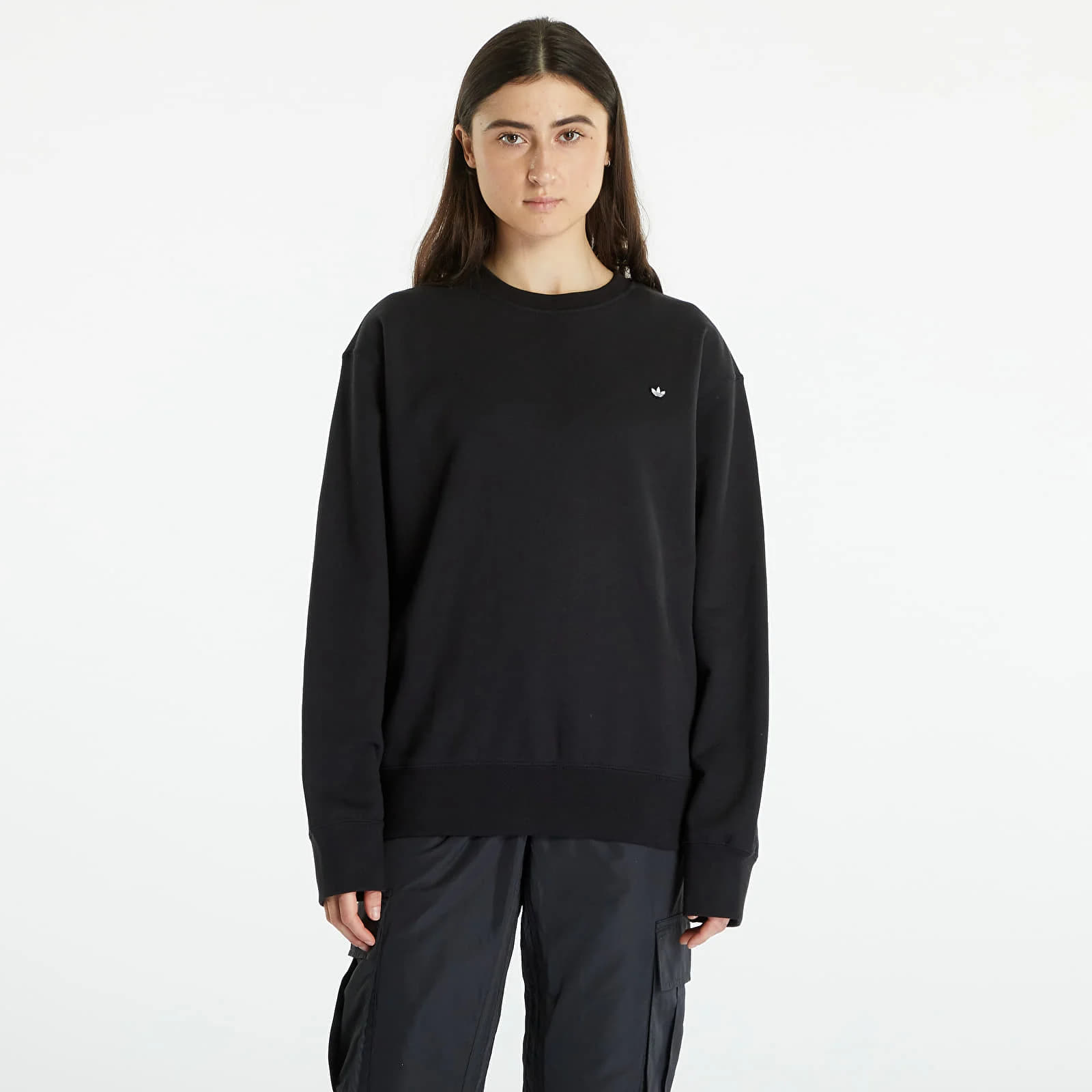Mikiny adidas Premium Crewneck Black