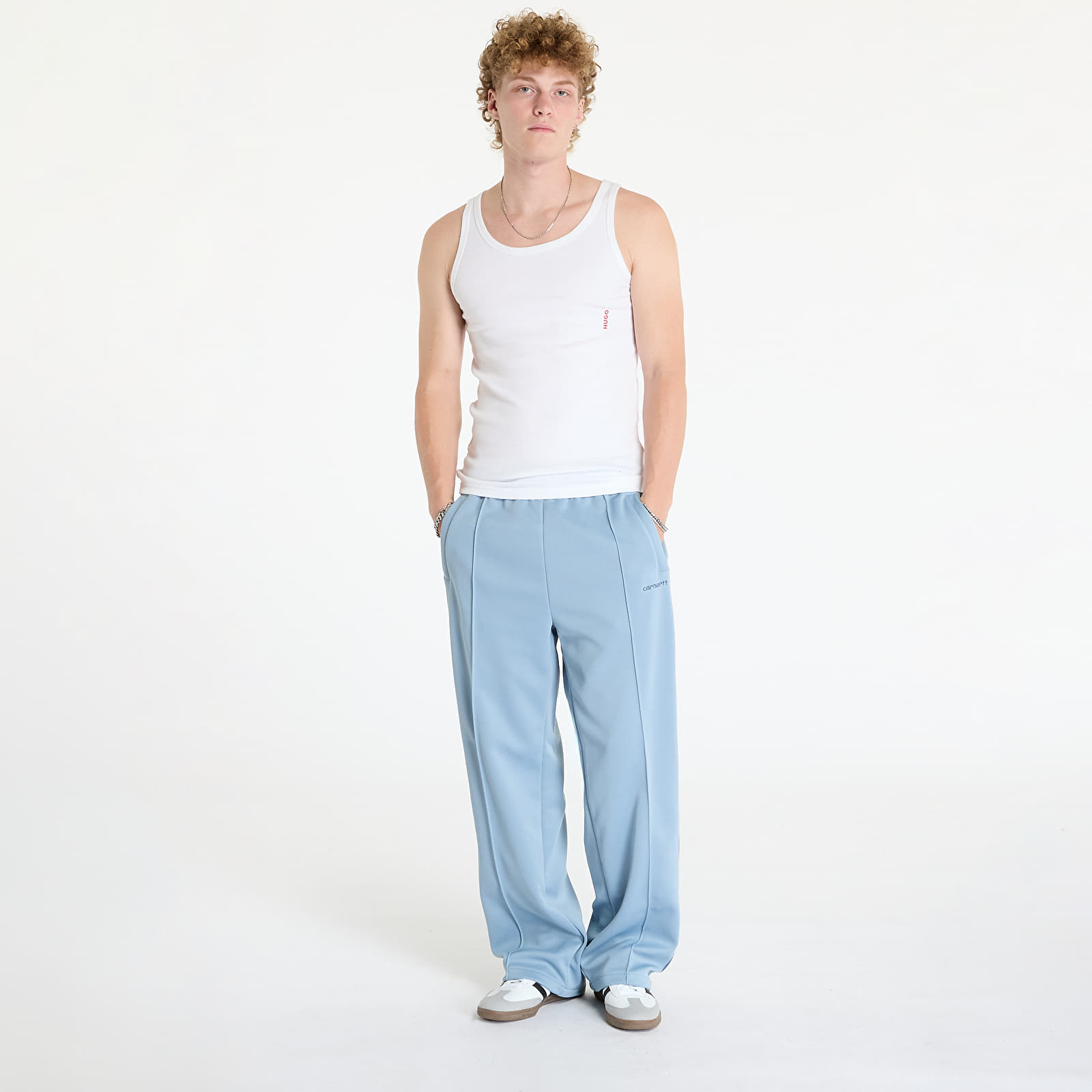 Ανδρικές φόρμες Carhartt WIP Bolan Sweat Pant Dusty Ice/ Positano