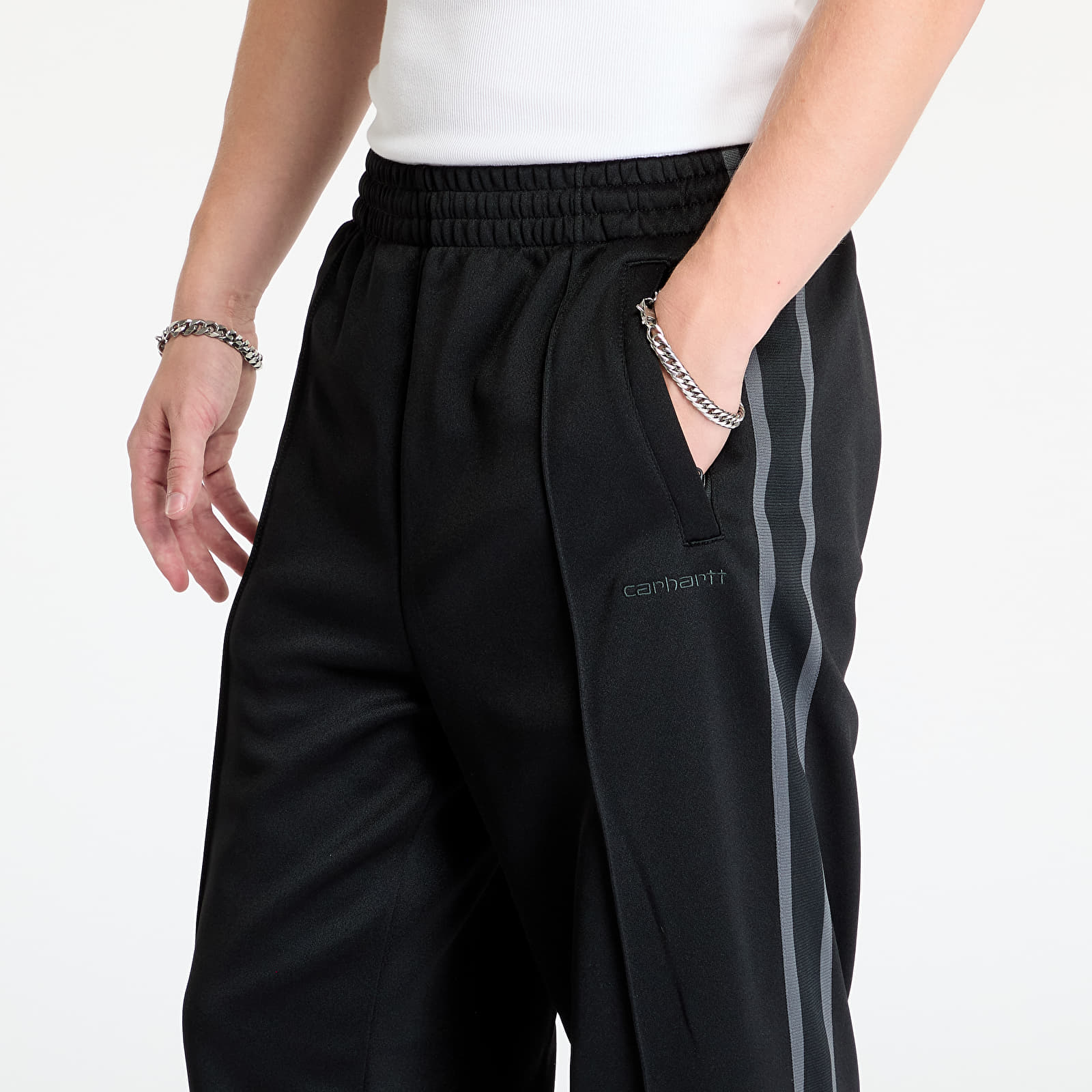 Men s sweatpants Carhartt WIP Bolan Sweat Pant Black Graphite Queens