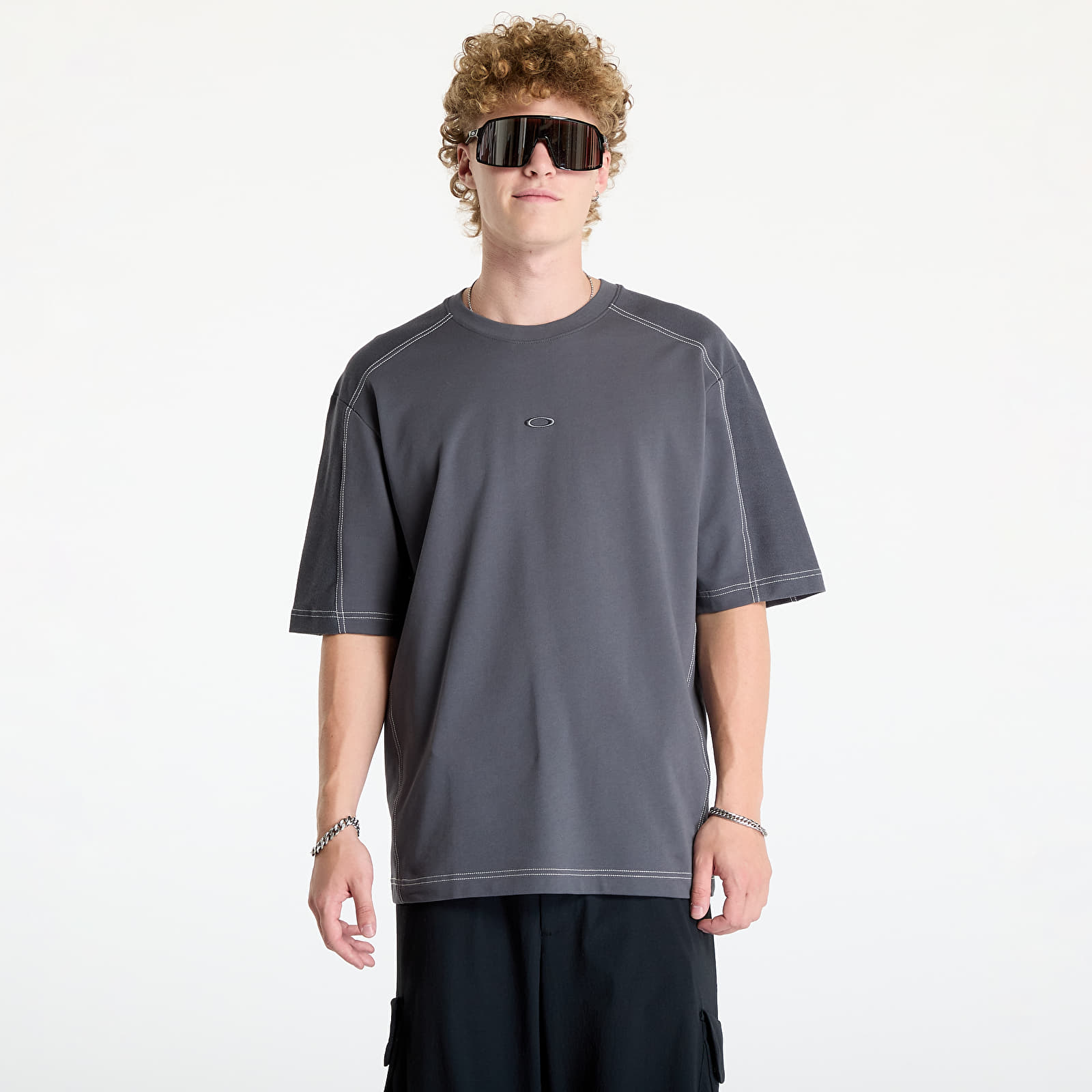 T-shirty męskie Oakley Dual French Terry Tee Uniform Grey