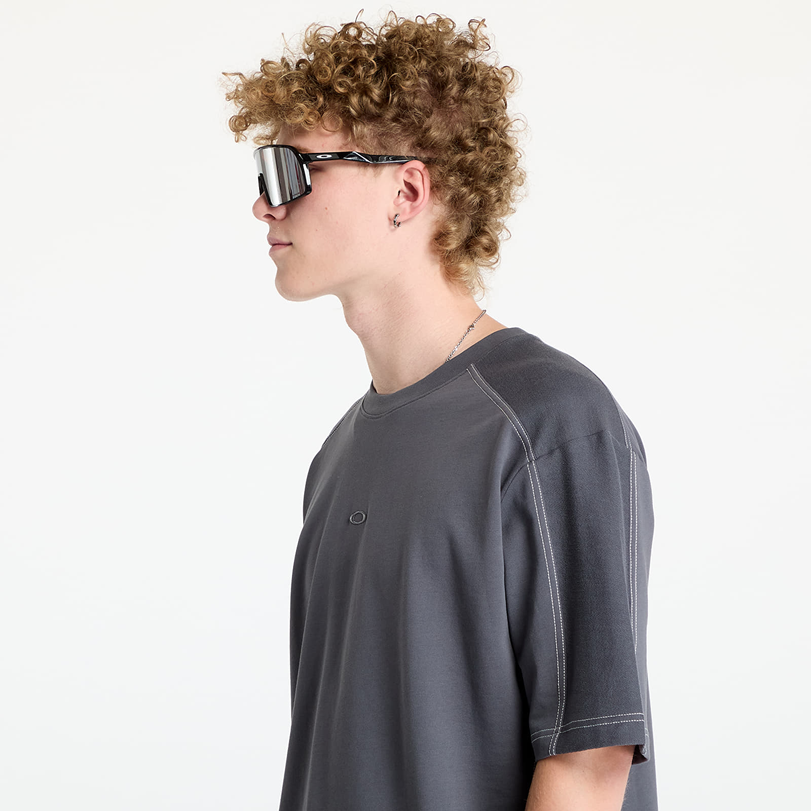 T-shirty męskie Oakley Dual French Terry Tee Uniform Grey