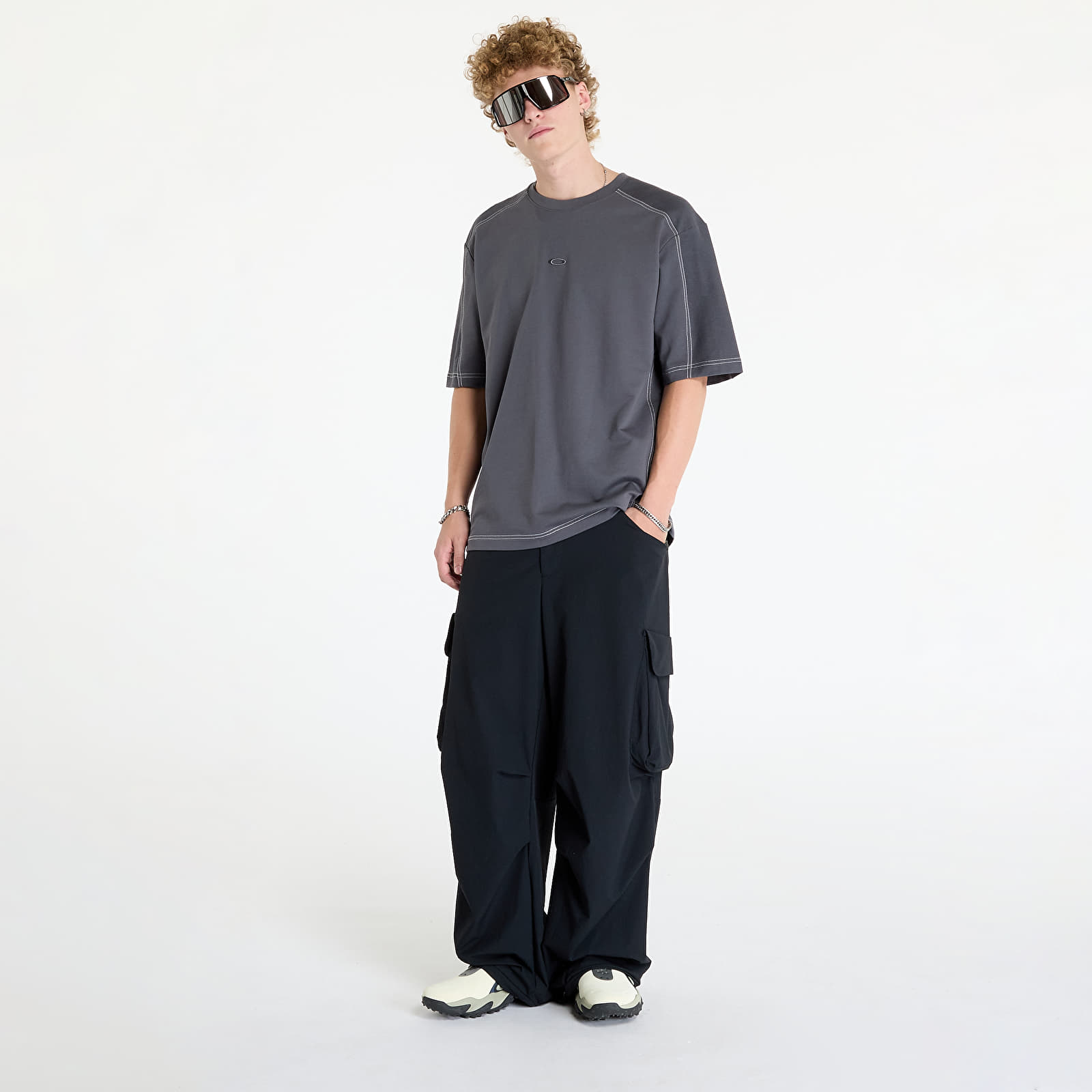 T-shirty męskie Oakley Dual French Terry Tee Uniform Grey
