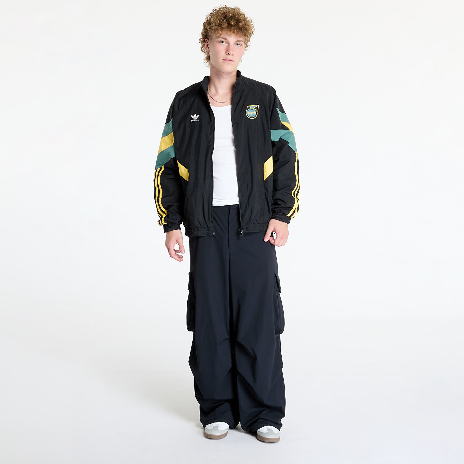 Herrenjacken adidas Jamaica Original Track Top Black Queens