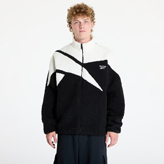Men s jackets Reebok Classics Vector High Pile Fleece Jacket UNISEX Black Queens
