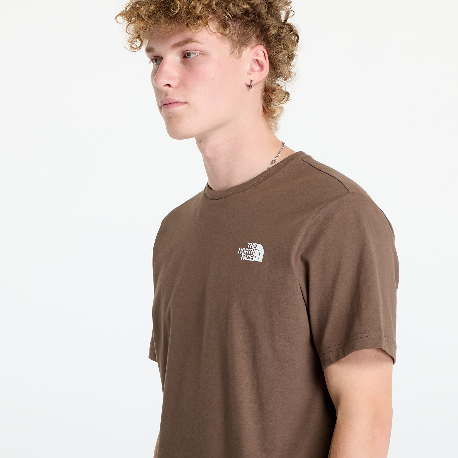 Magliette da uomo The North Face M S/S Box Nse Tee Smokey Brown/Tnf Black