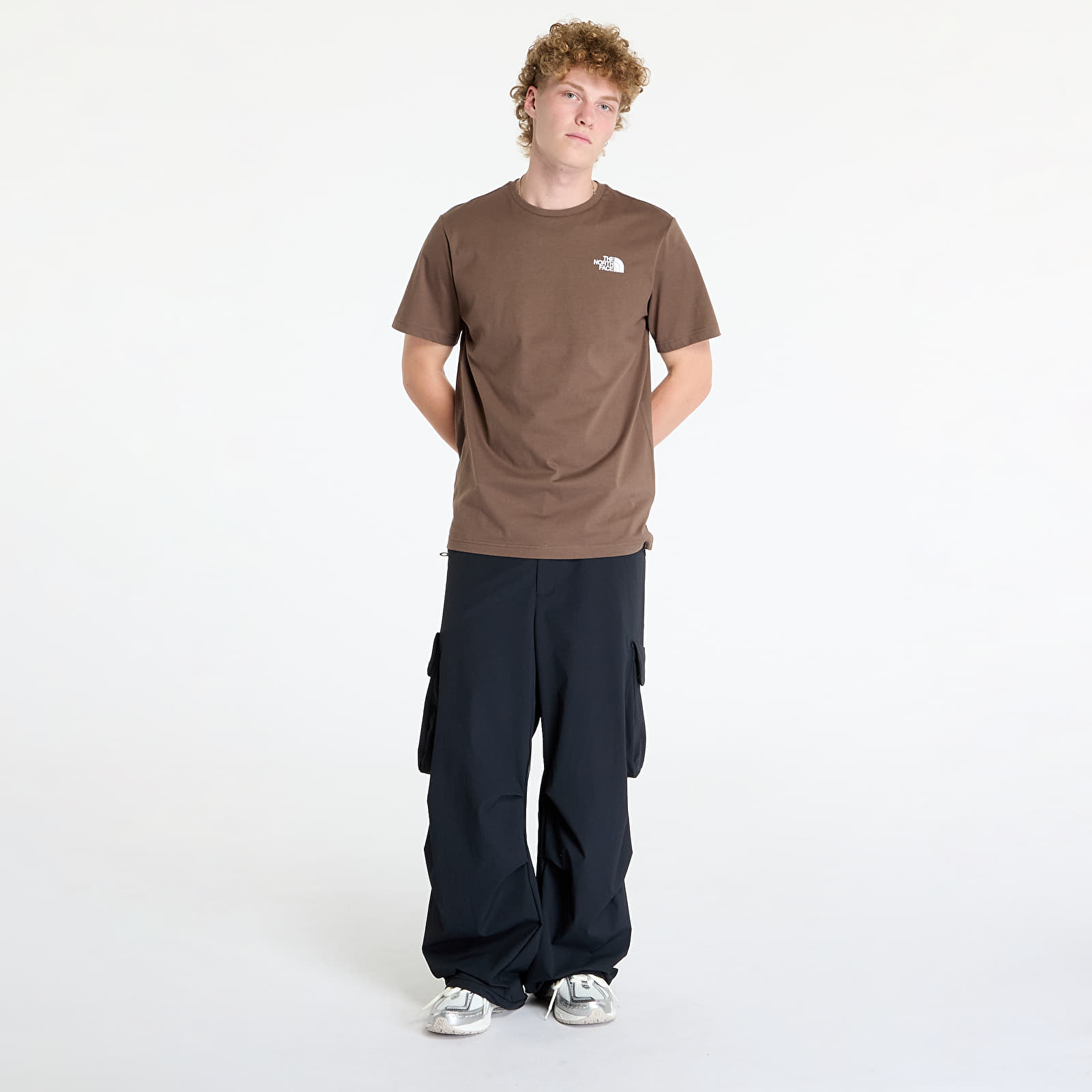 Magliette da uomo The North Face M S/S Box Nse Tee Smokey Brown/Tnf Black