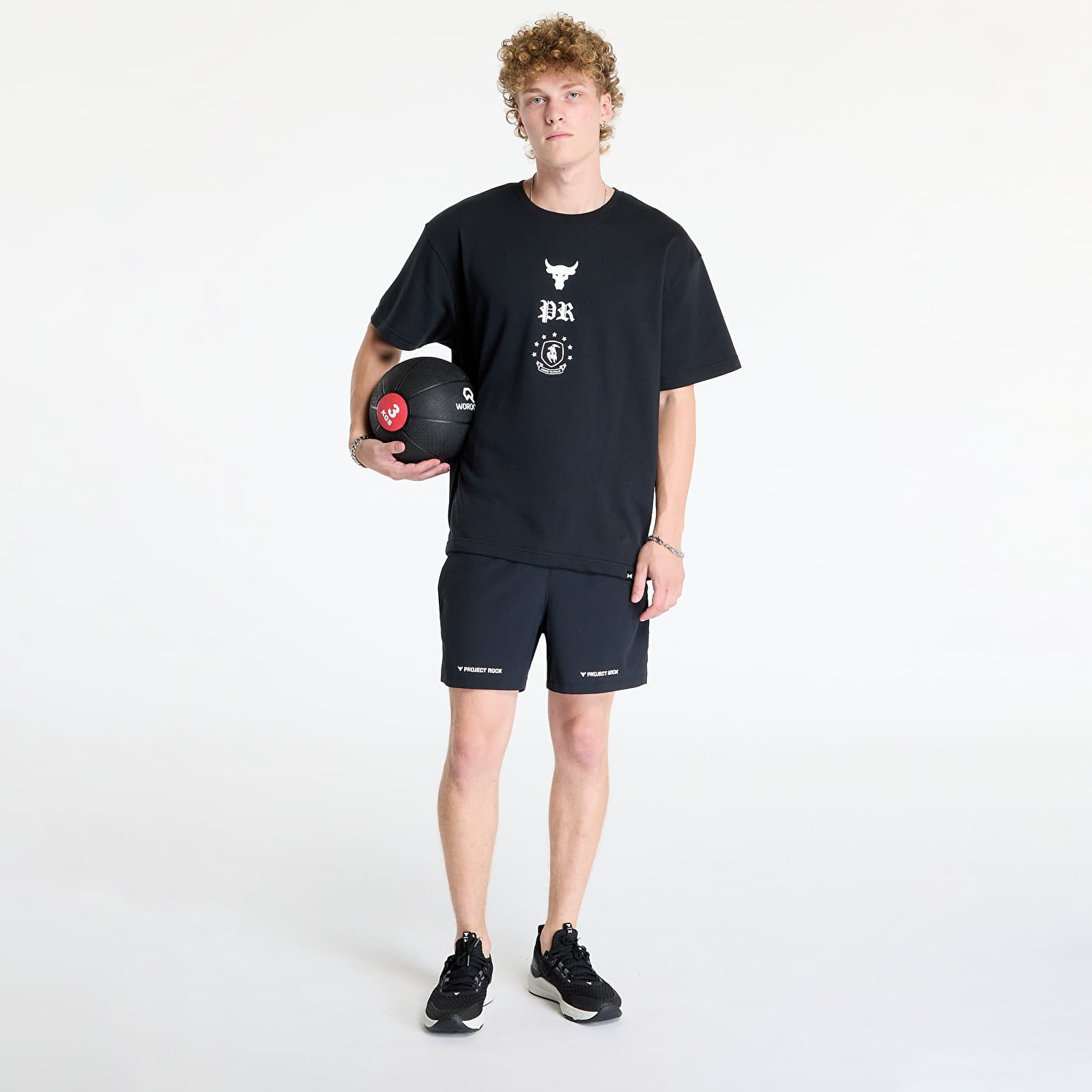 T-Shirts Under Armour Project Rock Terry SS Tee Black