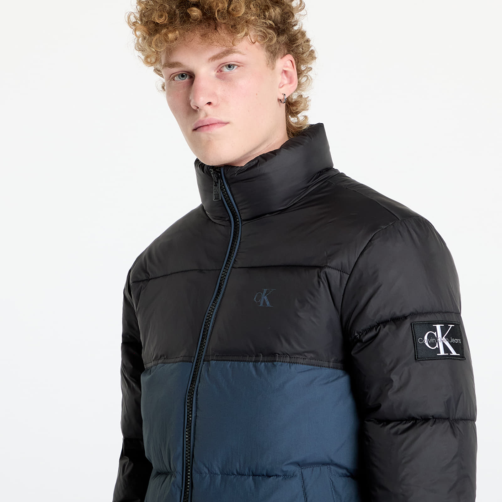 Men's jackets Calvin Klein Jeans Non Down Blocking Puffer Jacket Blue