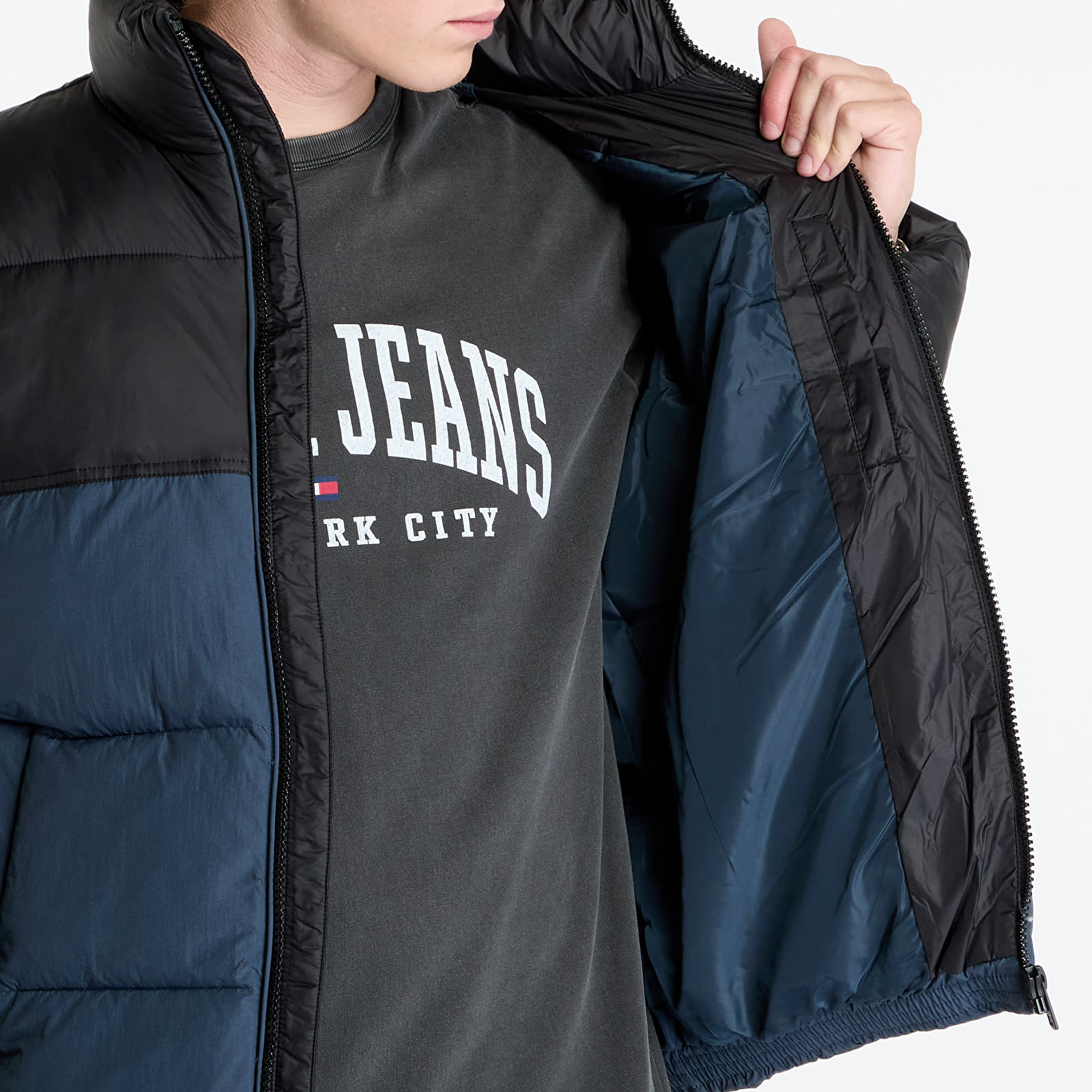 Men's jackets Calvin Klein Jeans Non Down Blocking Puffer Jacket Blue