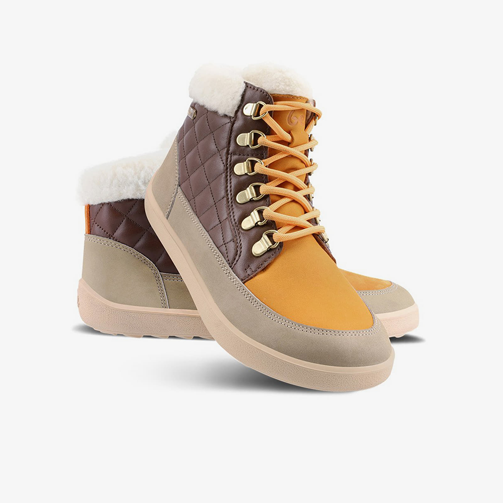 Shoes Be Lenka Olivia Taupe, Dark Brown & Orange