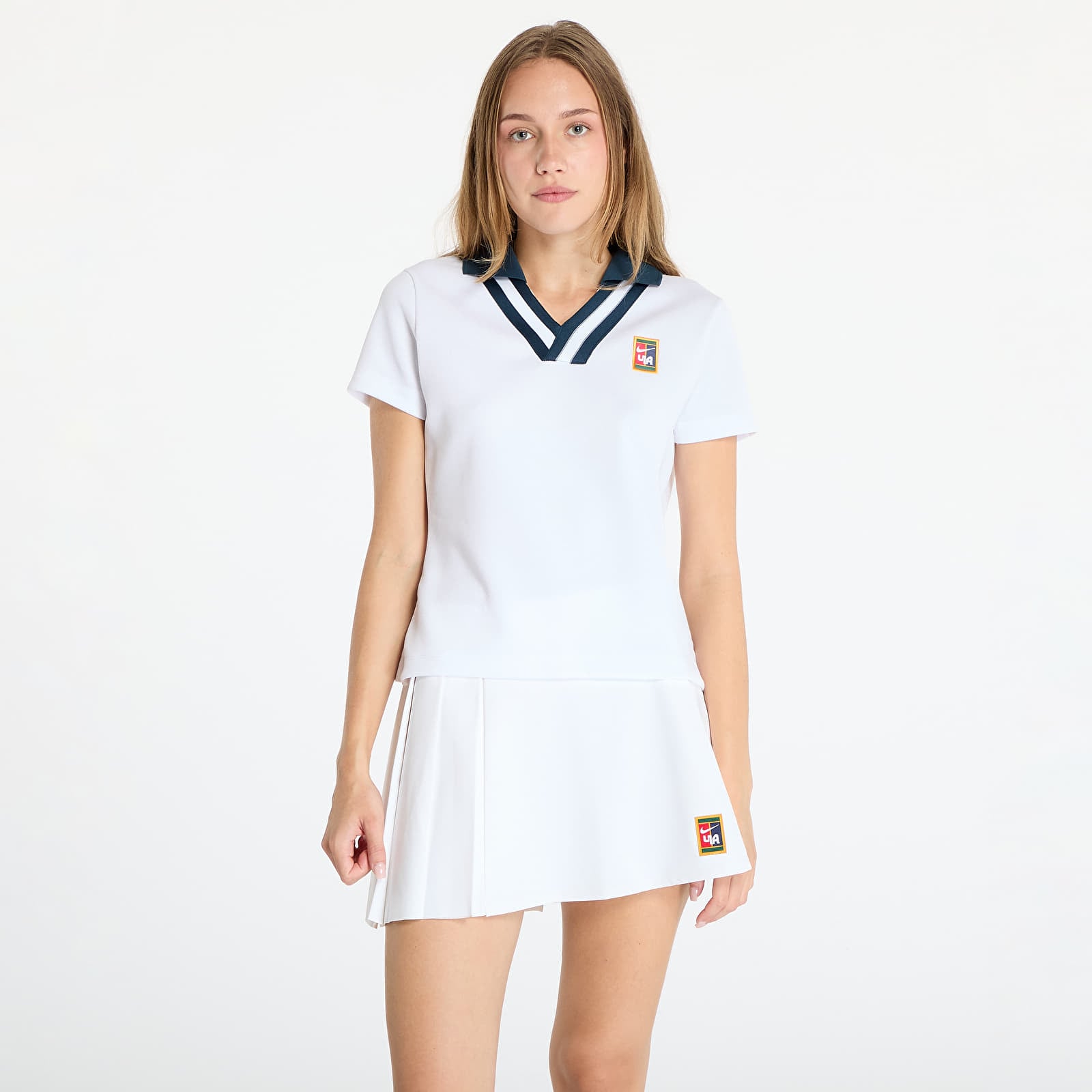 T-Shirts Nike x YOON Women's Short-Sleeve Polo White/ Armory Navy