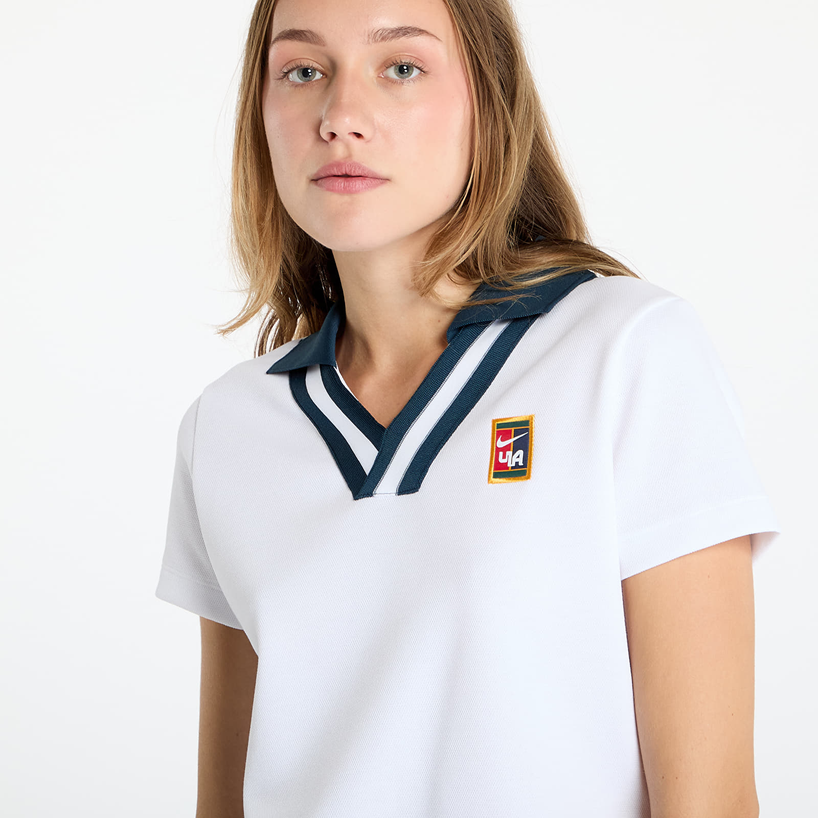 T-Shirts Nike x YOON Women's Short-Sleeve Polo White/ Armory Navy
