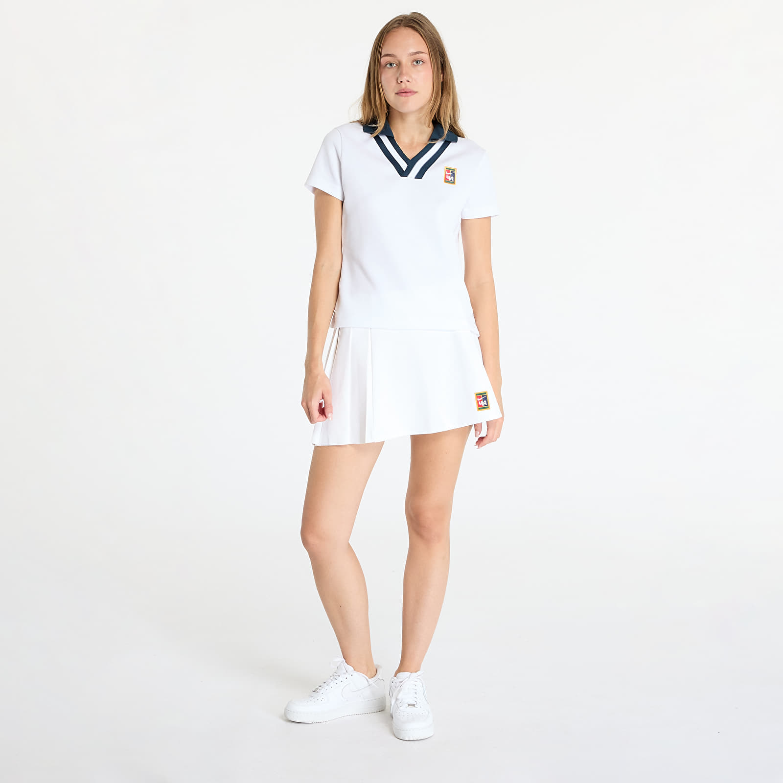 T-Shirts Nike x YOON Women's Short-Sleeve Polo White/ Armory Navy