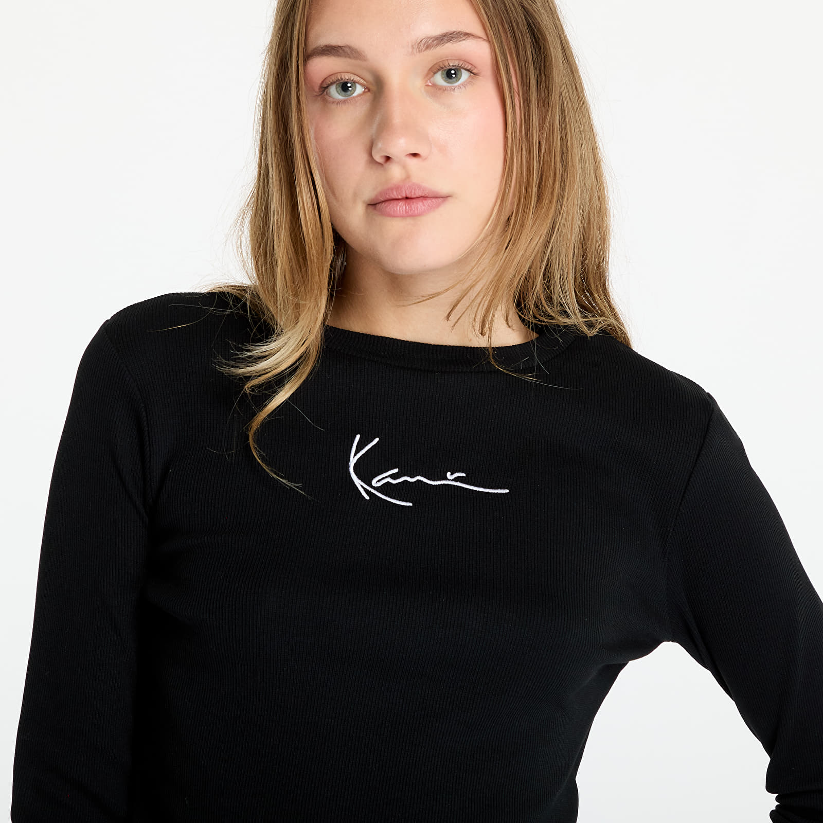 T-särgid Karl Kani Small Signature Short Rib Longsleeve Black