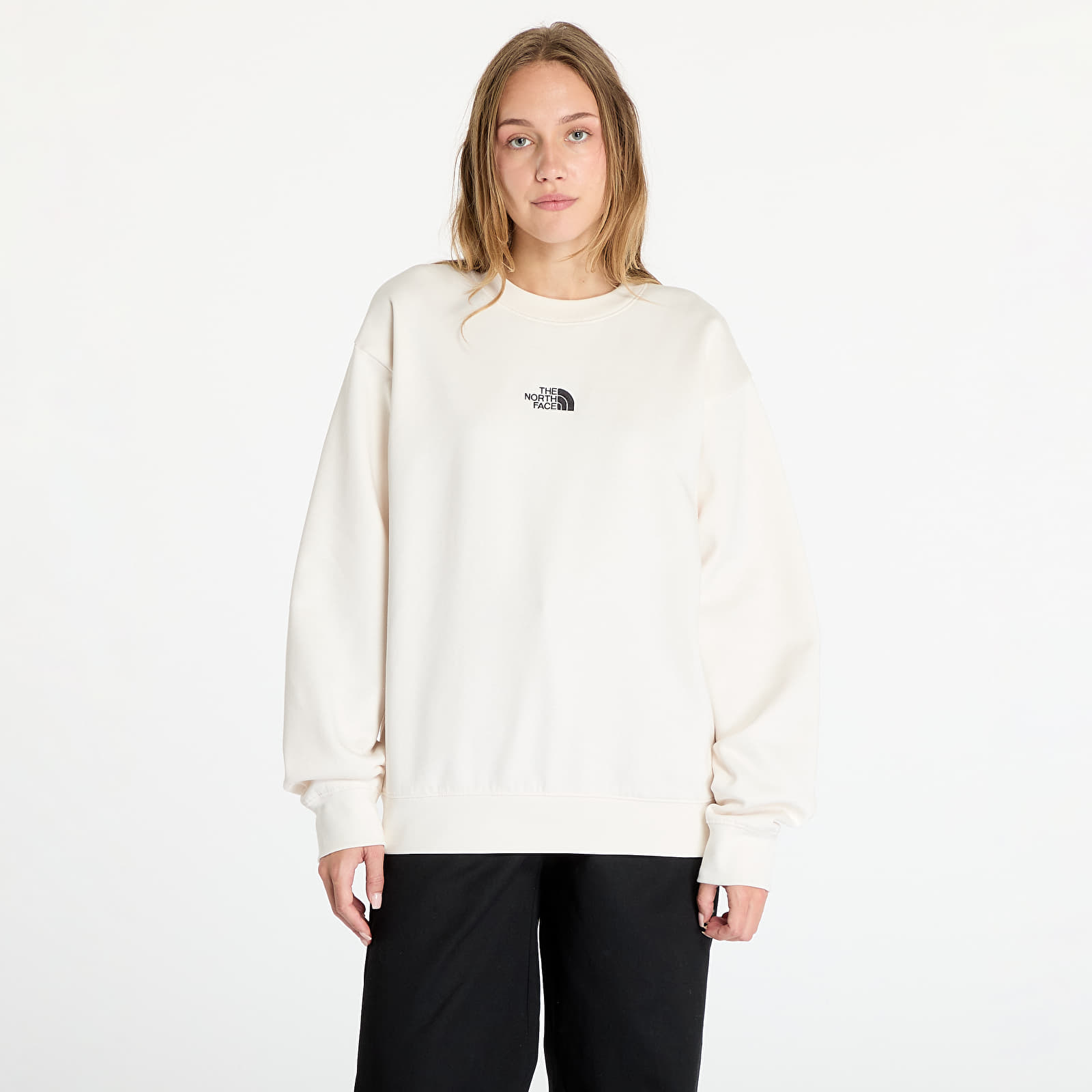Bluzy The North Face W Essential Oversize Crew White Dune