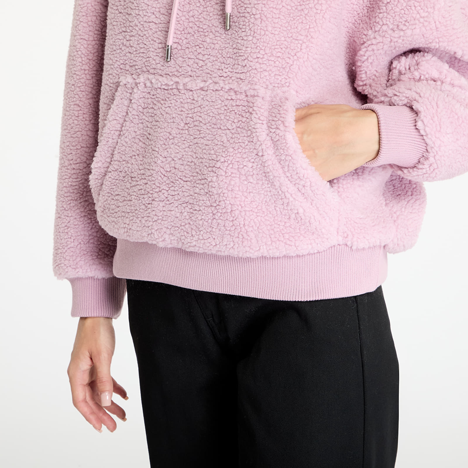 Mikine Karl Kani Metal Signature Teddy Os Hoodie Rose